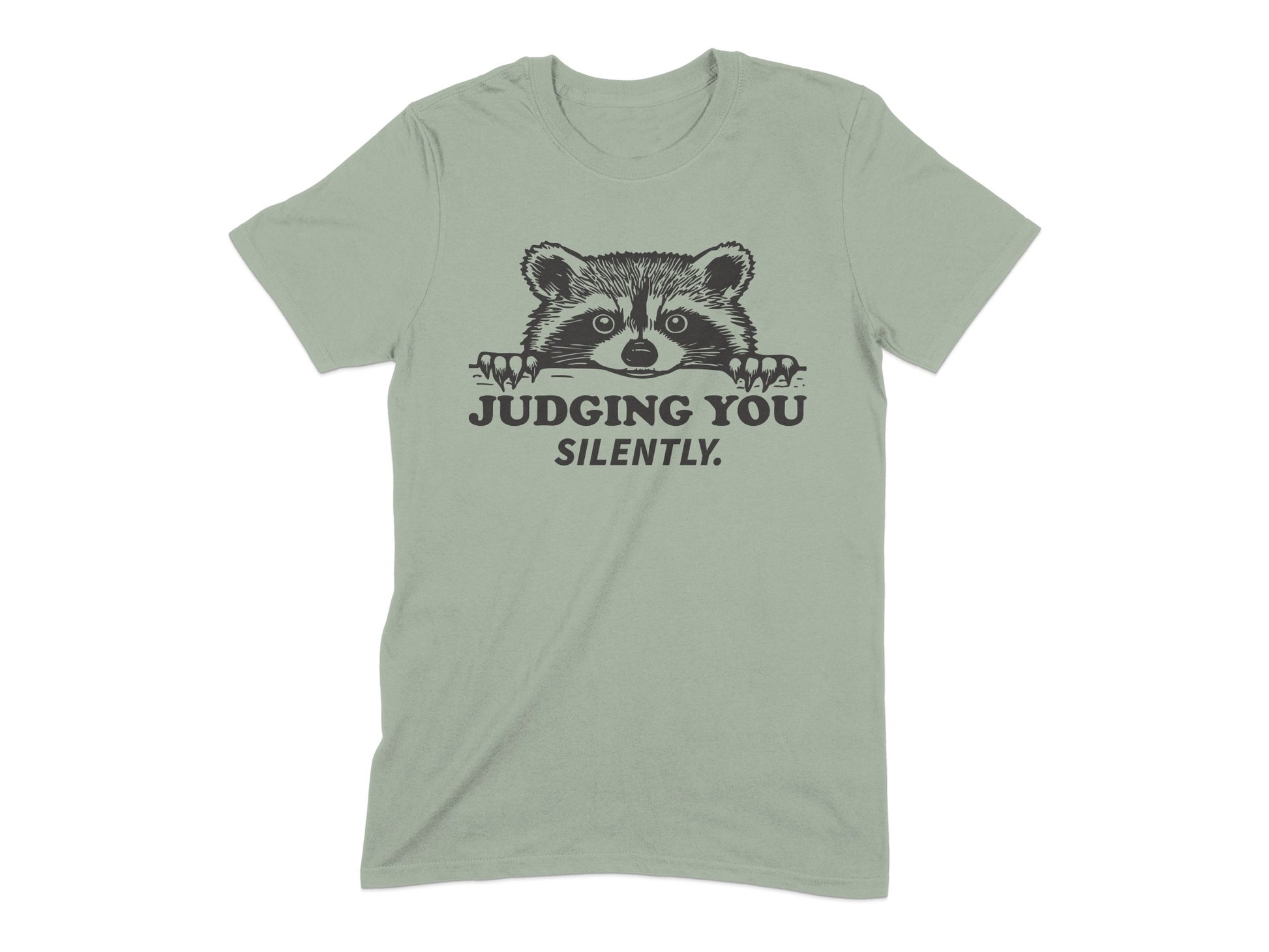 Judging You Silently Raccoon Graphic T-Shirt product type