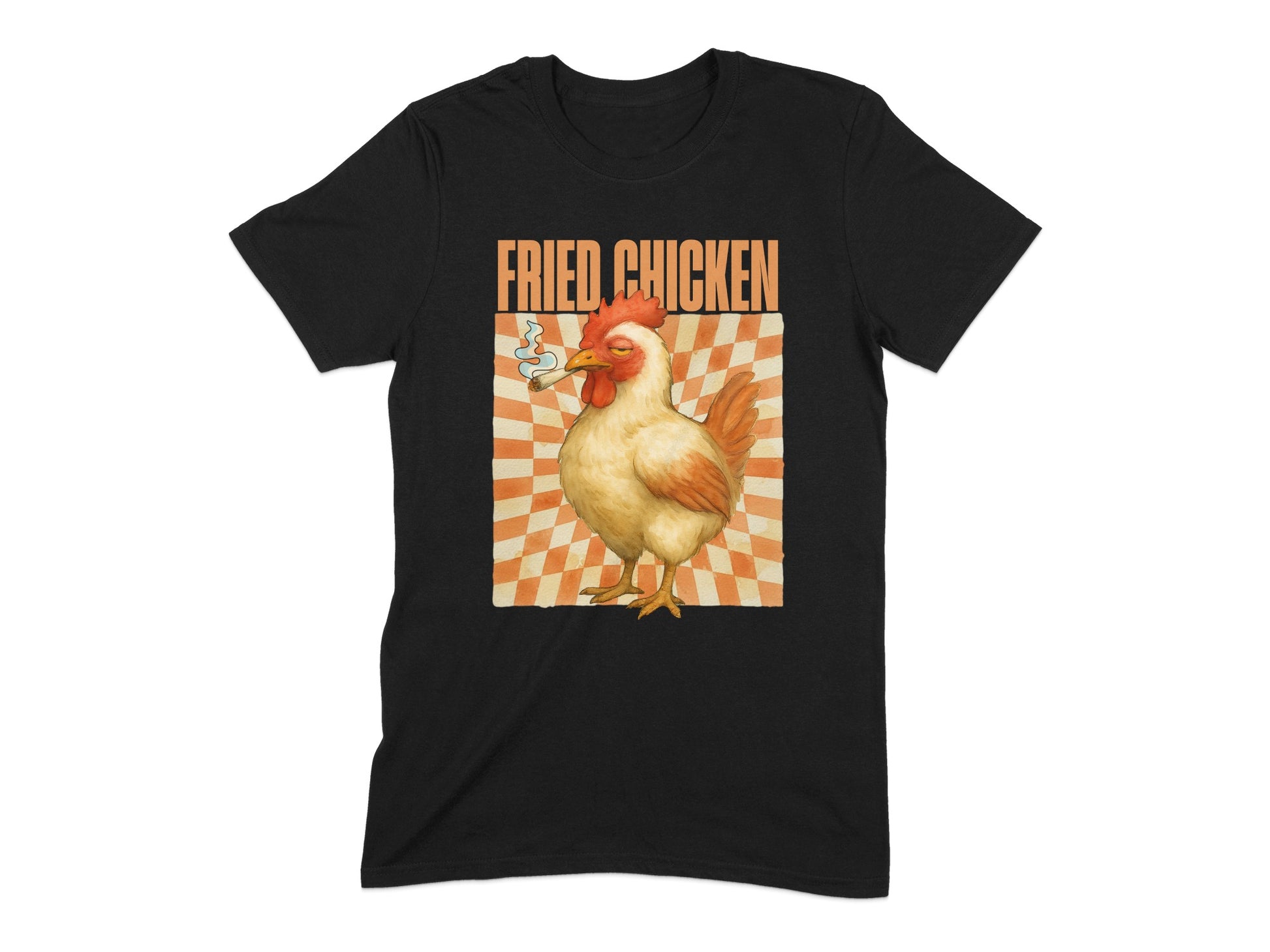 Fried Chicken Graphic Print Black T-Shirt product