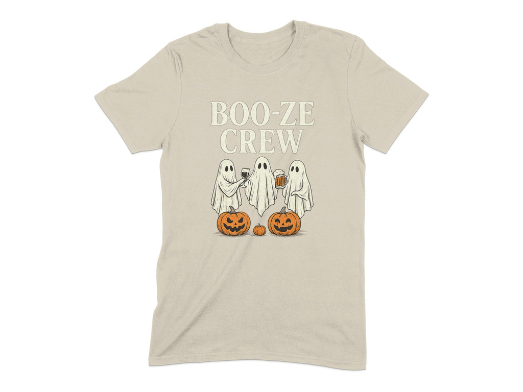 Boo-ze Crew Funny Halloween Ghost Pumpkin Shirt product type