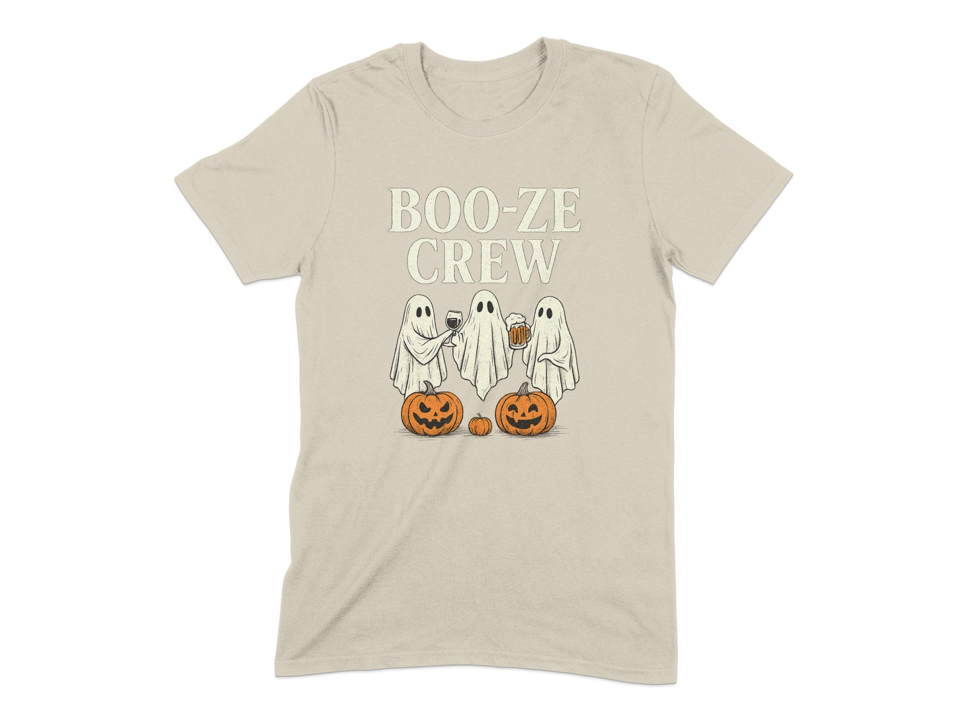 Boo-ze Crew Funny Halloween Ghost Pumpkin Shirt product type