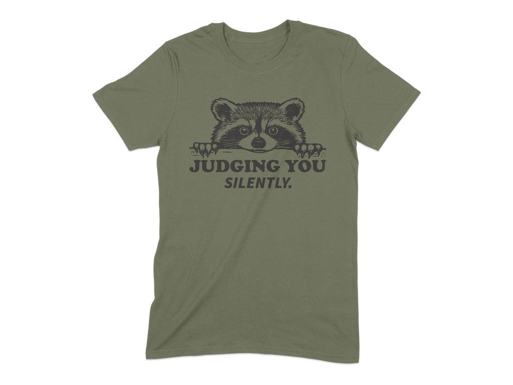 Judging You Silently Raccoon Graphic T-Shirt product