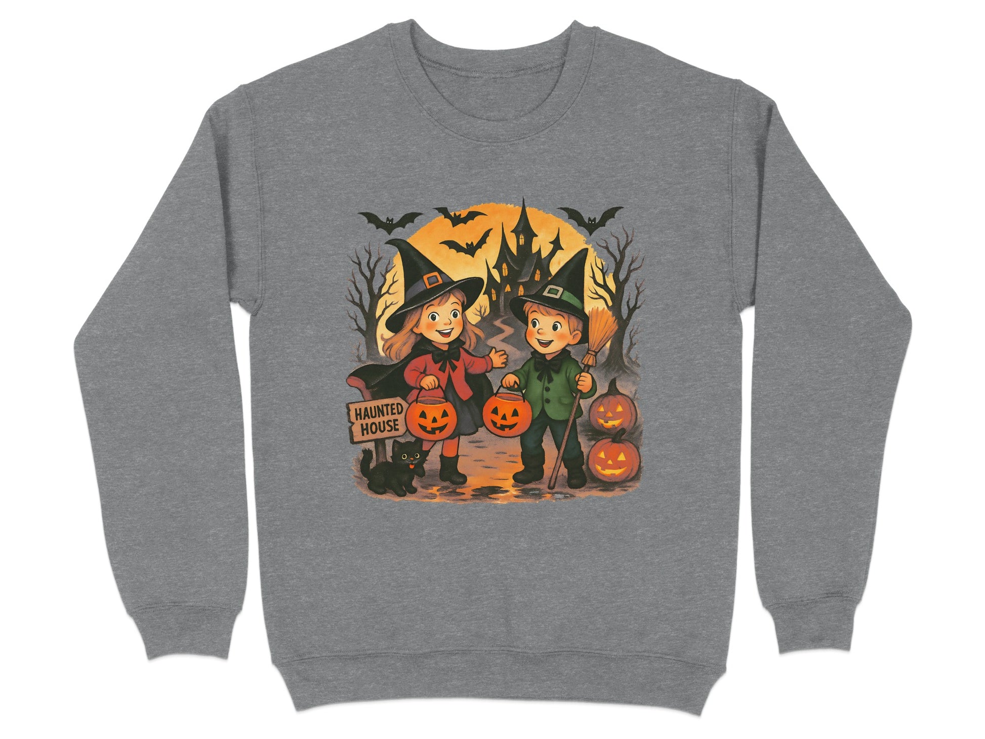 Halloween Haunted House Scene Sweatshirt Product