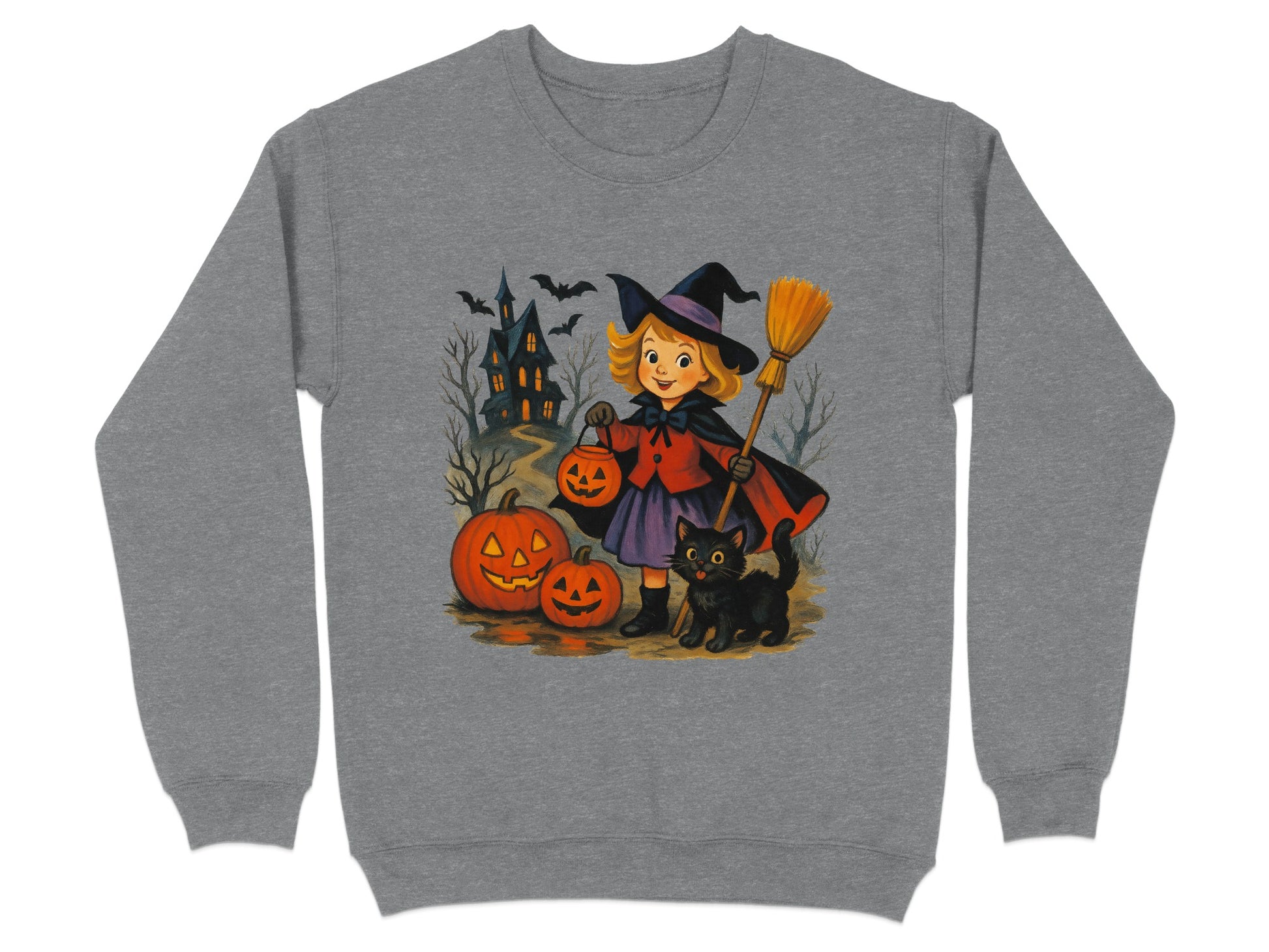 Cute Halloween Witch with Pumpkins Design product
