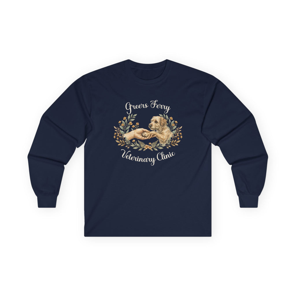 "Greers Ferry Veterinary Clinic" Cat & Dog Floral Long sleeve T-Shirt 2