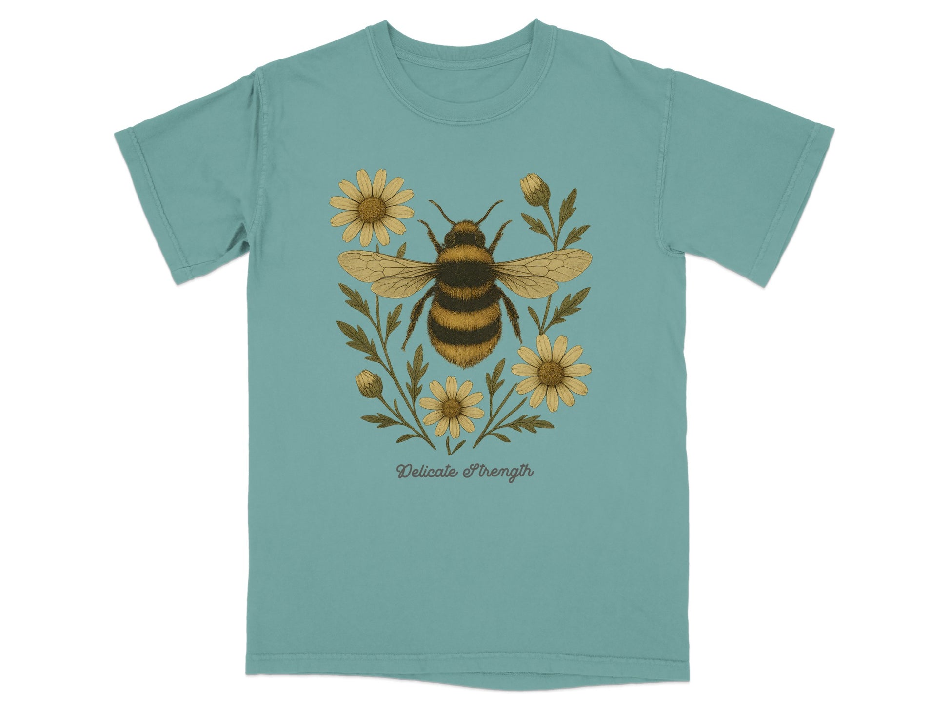 Delicate Strength Bee and Floral Graphic T-shirt product