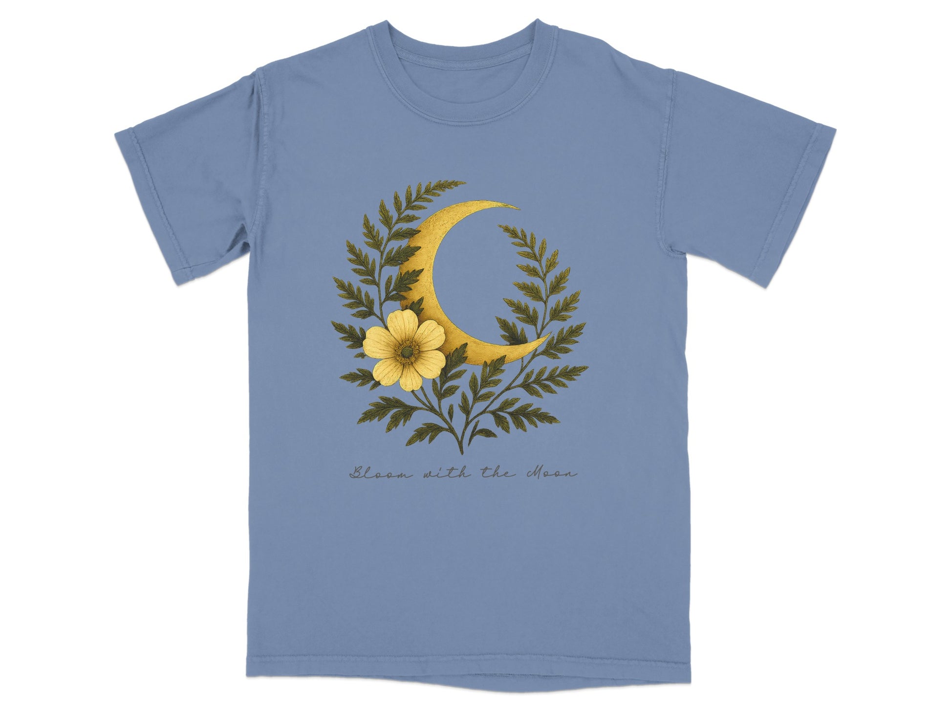 Bloom with the Moon graphic t-shirt product type