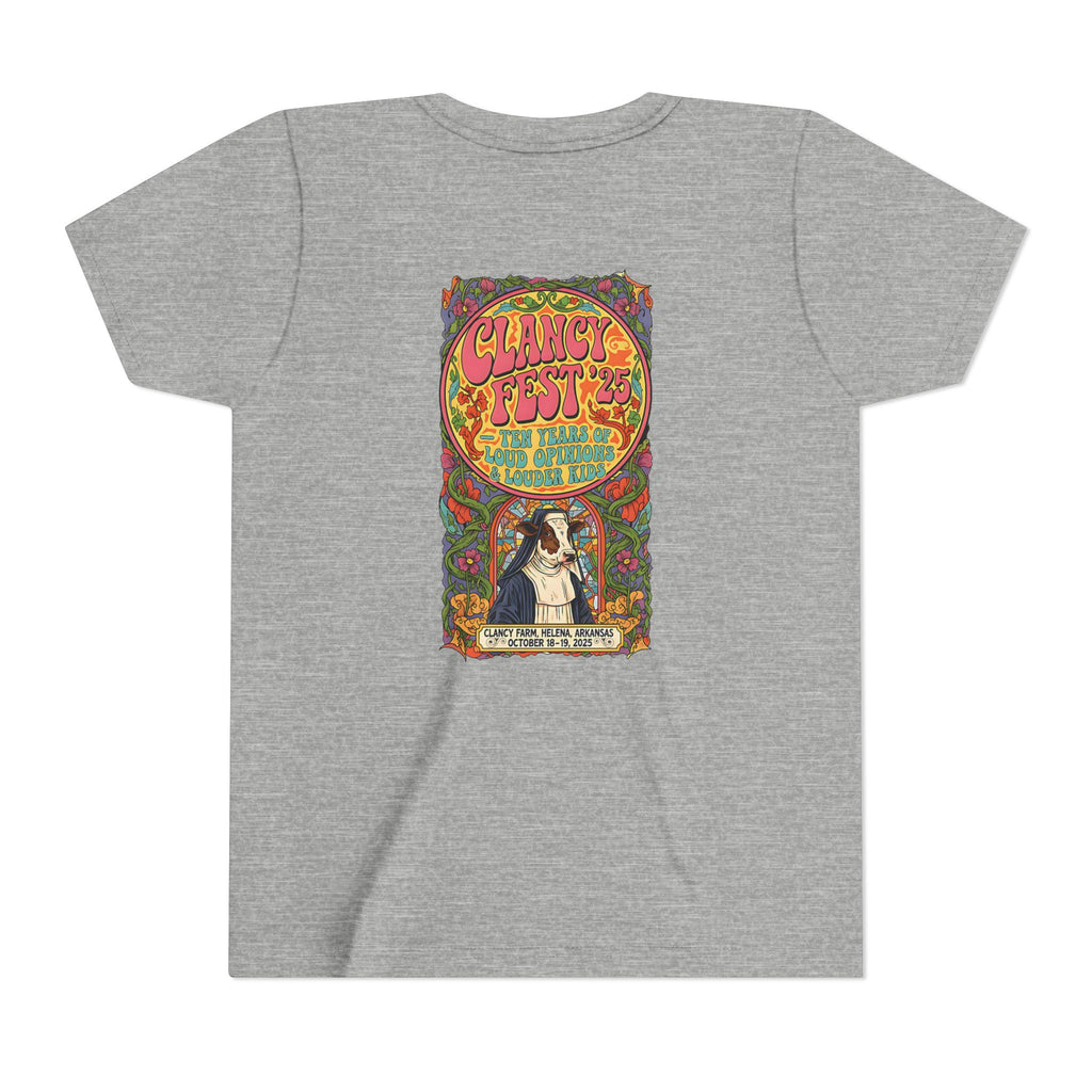 Custom ClancyFest 25 Youth Short Sleeve Extra Lightweight Cotton/Poly Tee, KIDS S-XL