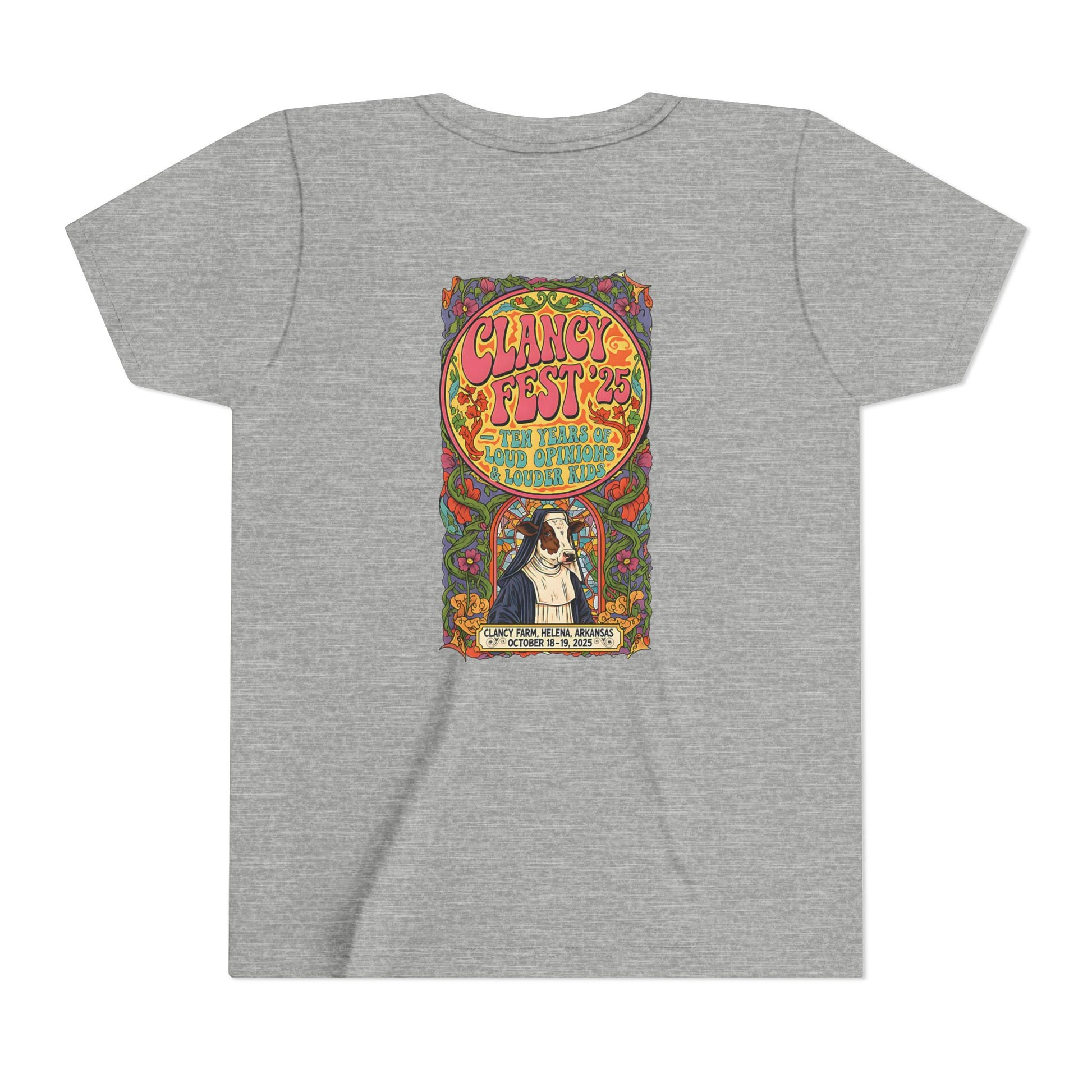Custom ClancyFest 25 Youth Short Sleeve Extra Lightweight Cotton/Poly Tee, KIDS S-XL