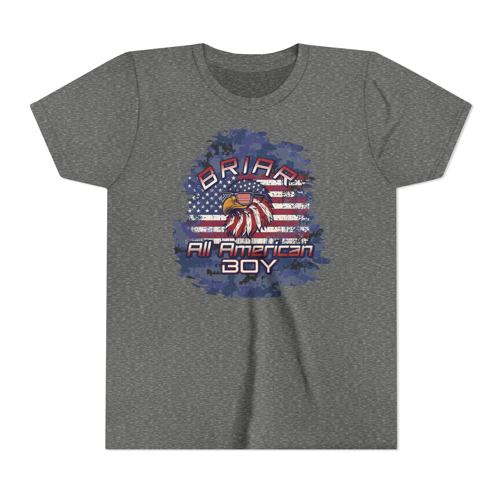 Personalized All-American Boy Youth Tee - Patriotic Shirt Birthday Gift, School Shirt