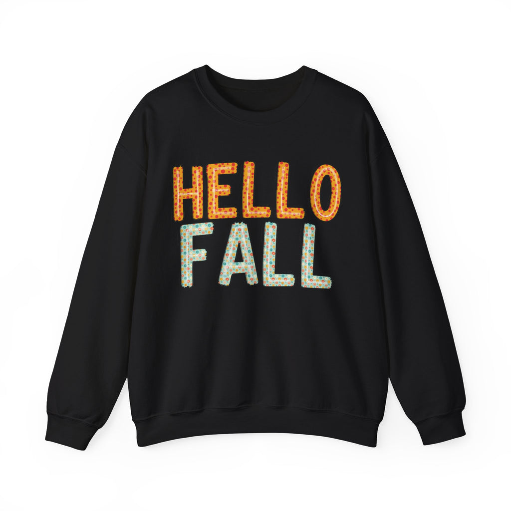 Hello Fall Cute Autumn Sweatshirt - Holiday or Seasonal Design XS-5X