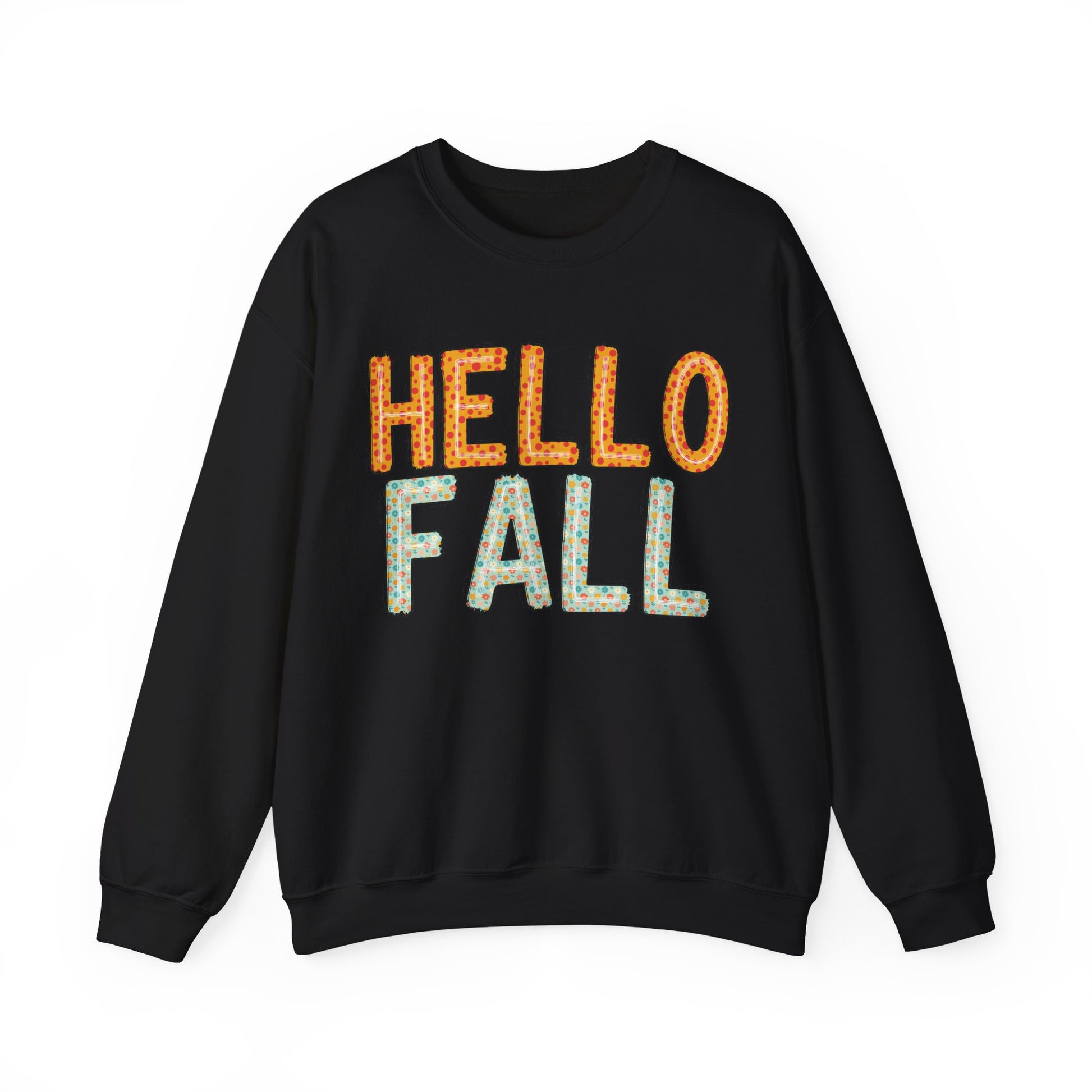 Hello Fall Cute Autumn Sweatshirt - Holiday or Seasonal Design XS-5X