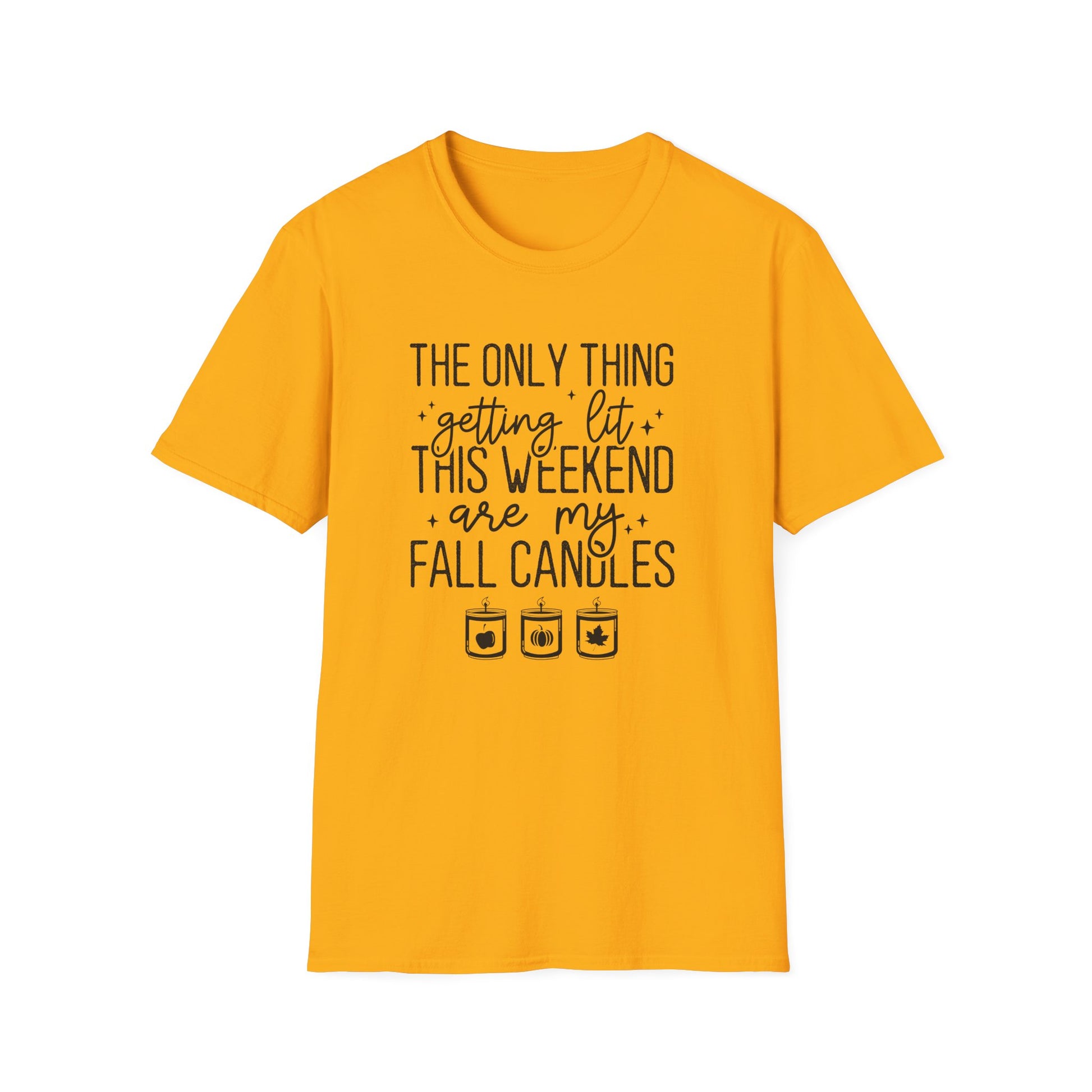Funny Fall Autumn Aesthetic Unisex Softstyle T-Shirt XS - Plus Size 5X