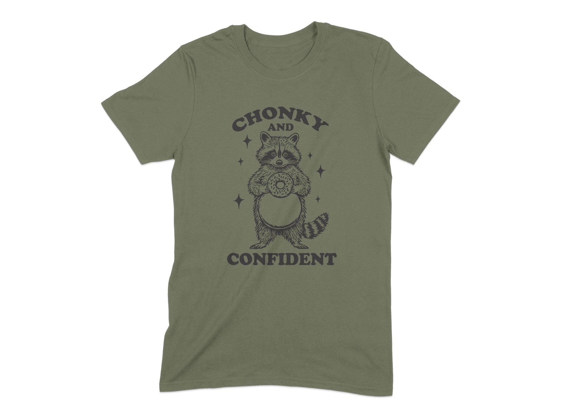 Chonky and Confident Raccoon Graphic Tee Shirt product type
