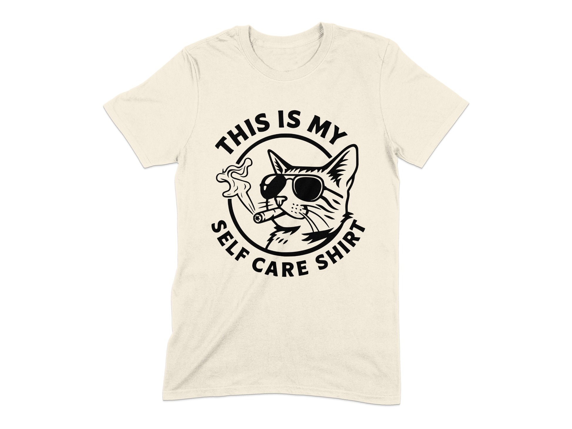 This Is My Self Care Shirt Funny Cat Graphic Shirt product type