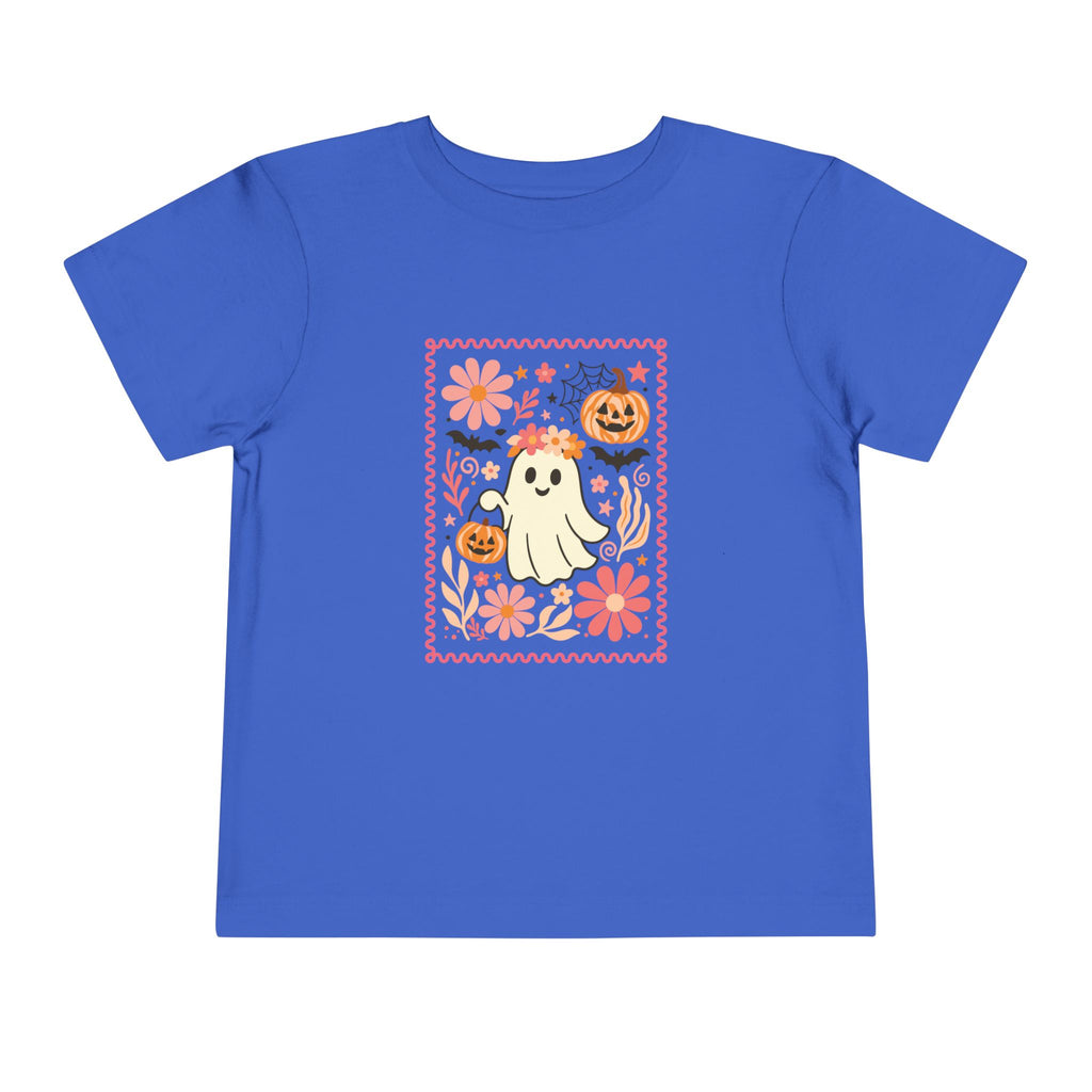 Cute Halloween Toddler Tee, Ghost and Pumpkin Design, Toddler Halloween