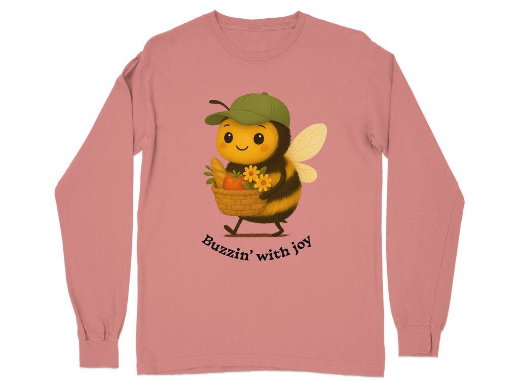 Buzzin' with joy bee designed long sleeve shirt product