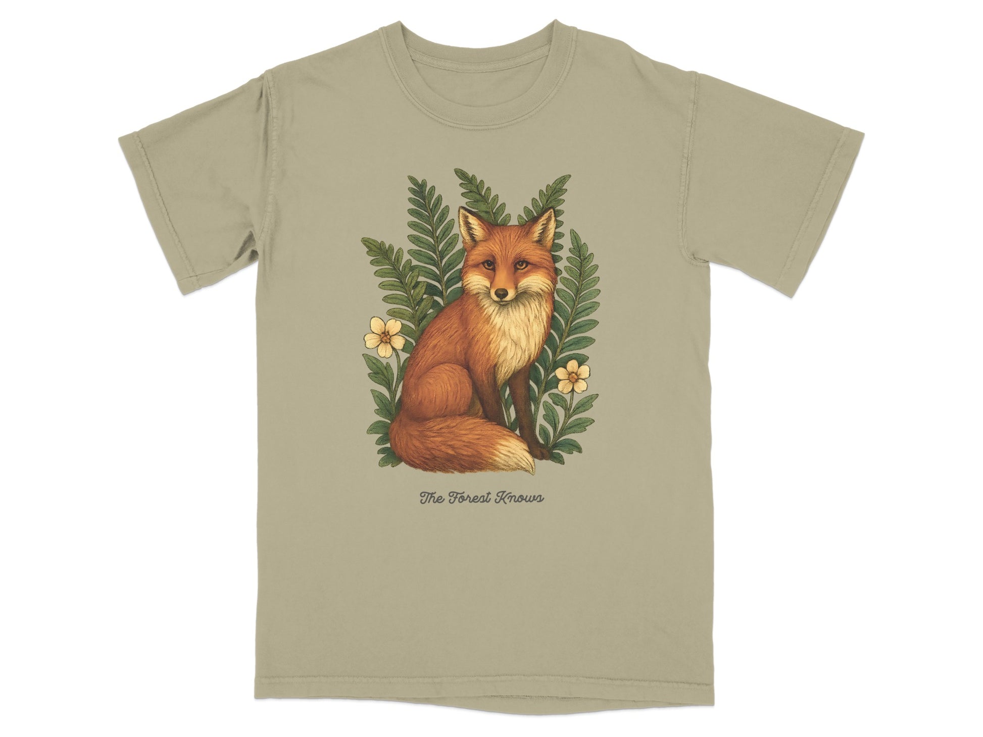The Forest Knows Fox Design Graphic Tee Shirt product