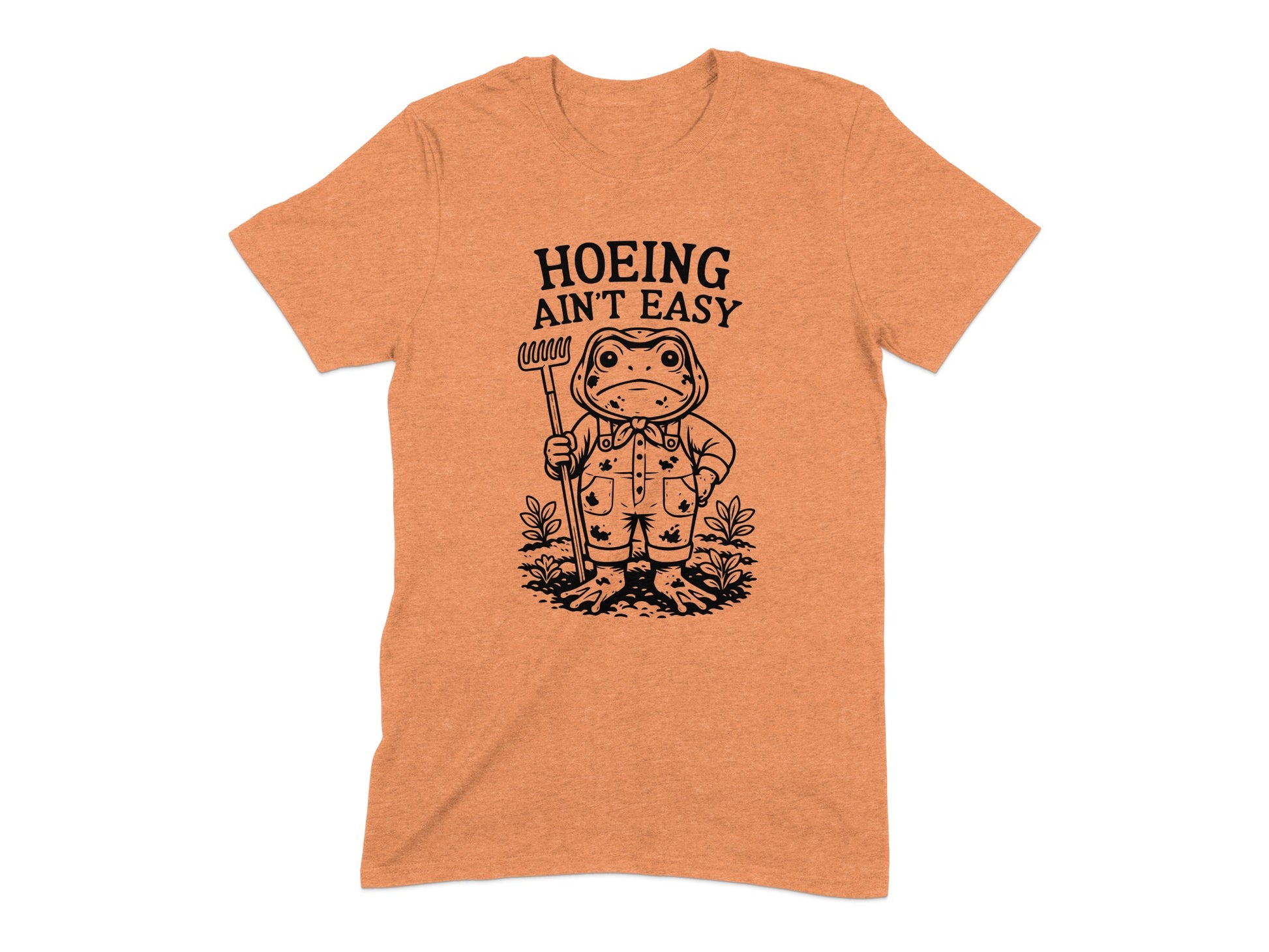 Hoeing Ain't Easy Artwork Frog T-shirt product