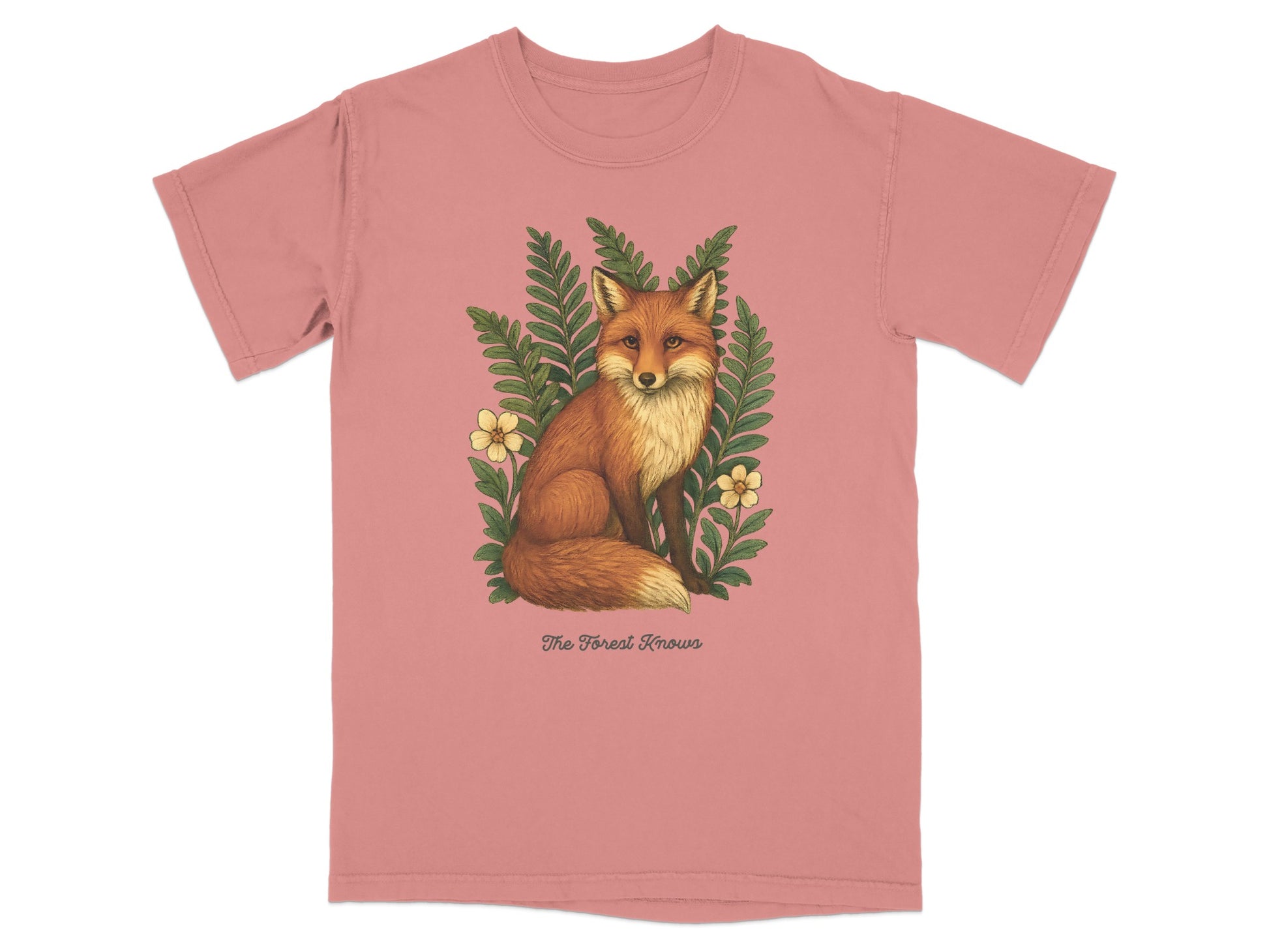 The Forest Knows Fox Design Graphic T-Shirt product type