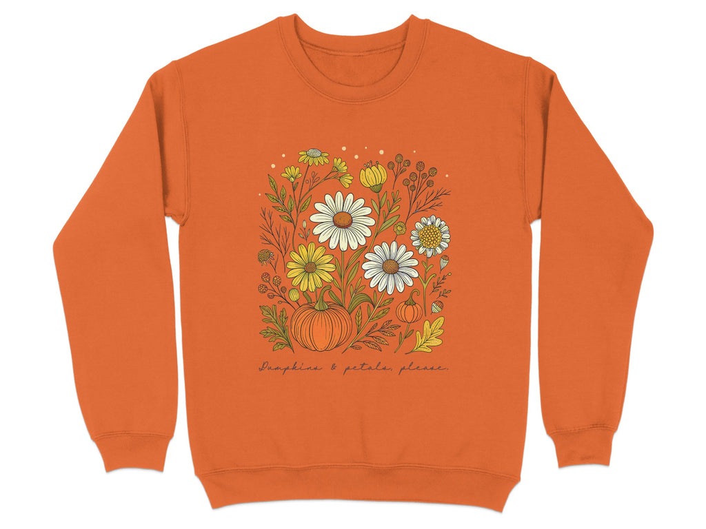 Pumpkin and Daisy Illustration Sweatshirt product