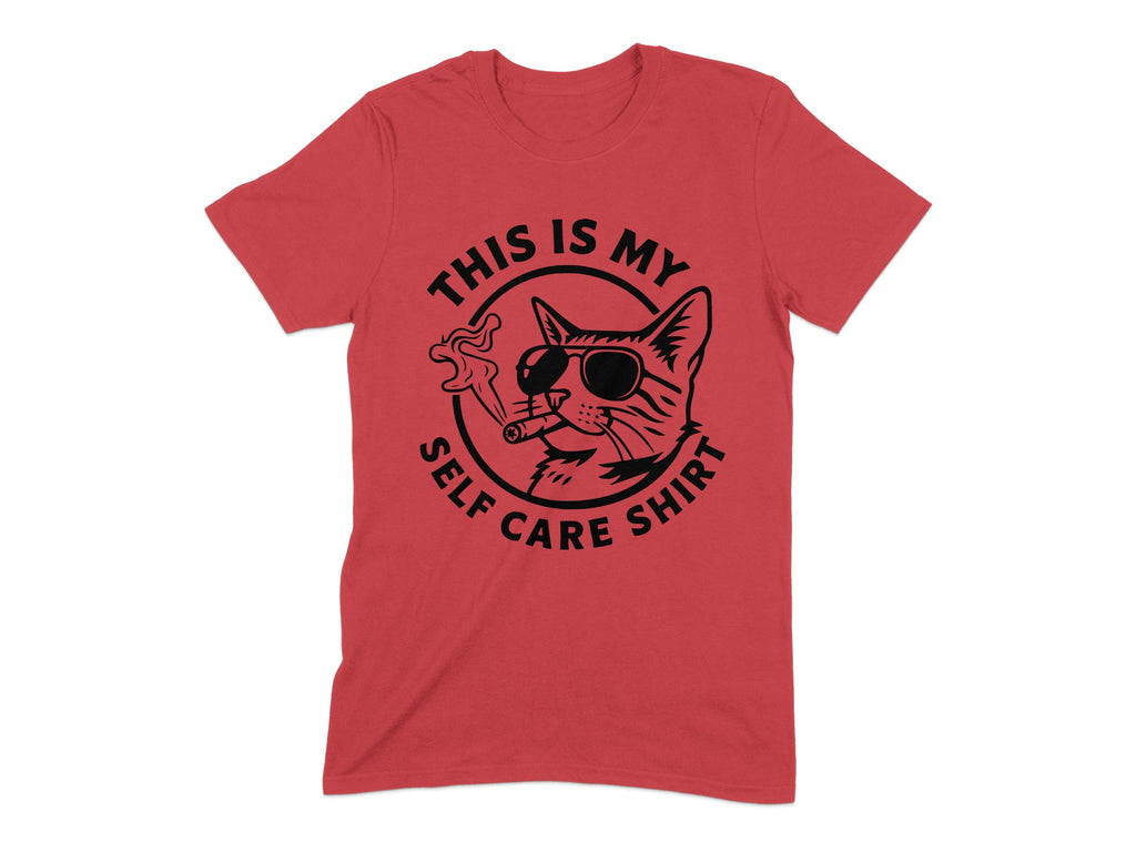 This Is My Self Care Shirt Cool Cat Graphic Shirt product