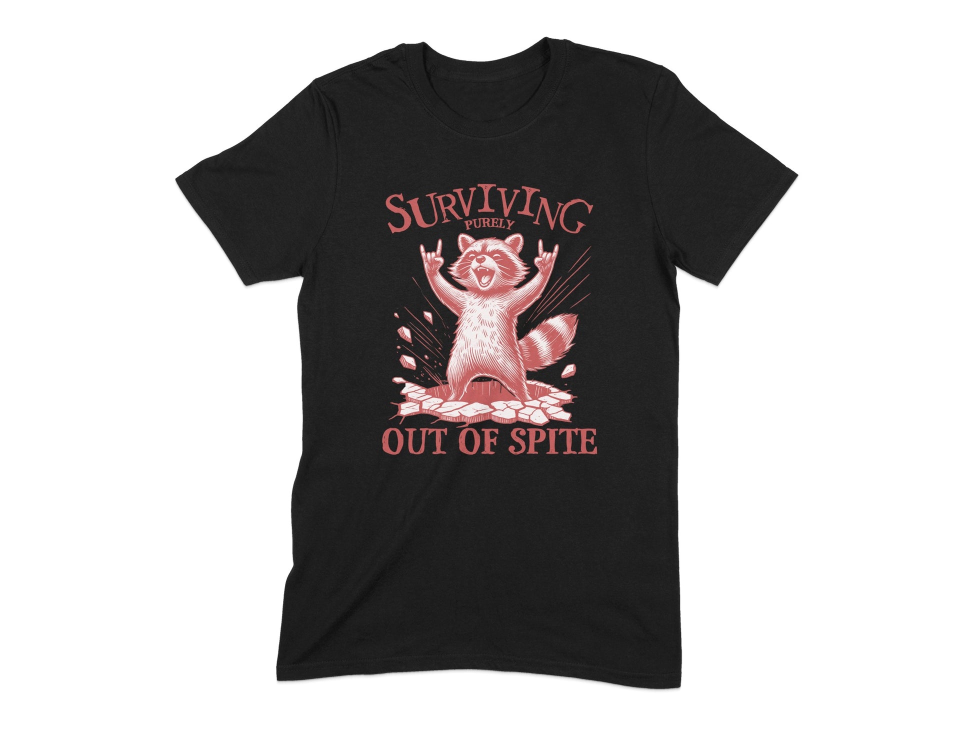 Surviving Purely Out Of Spite Raccoon T-shirt product
