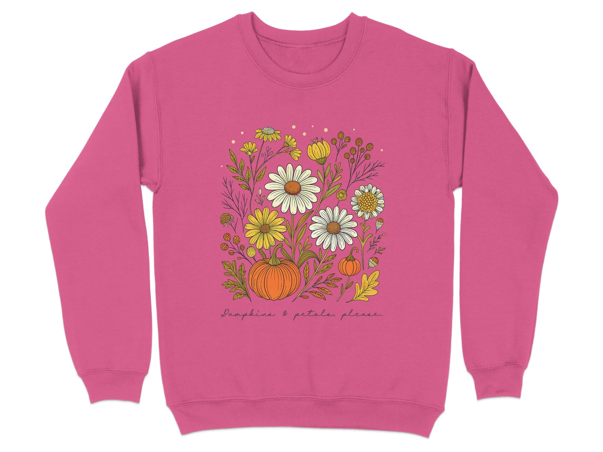 Pumpkin and flowers graphic sweatshirt product type
