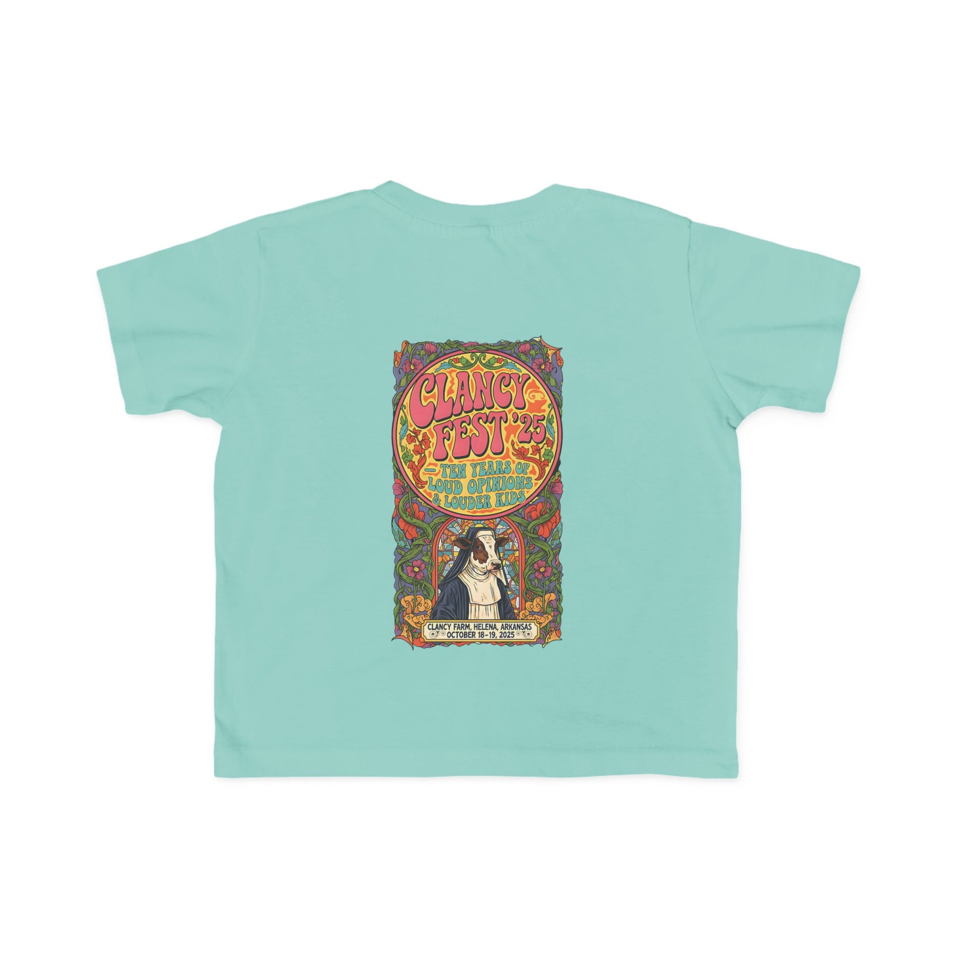 Custom ClancyFest 25 Toddler Short-Sleeve Light-Weight 100% Cotton T-Shirt, 2T-6T