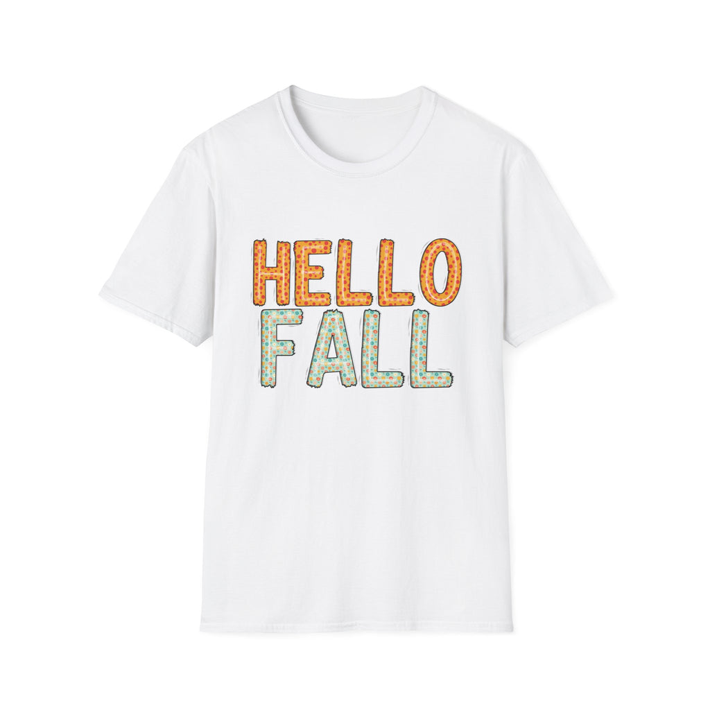 Hello Fall Cute Autumn T-Shirt - Holiday or Seasonal Design XS-5X