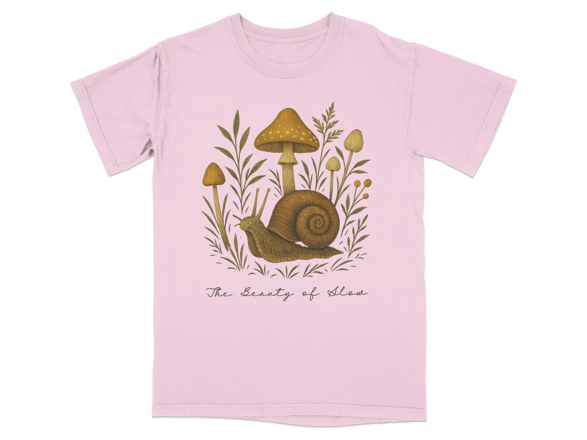 The Beauty of Ideas Snail and Mushrooms T-Shirt product