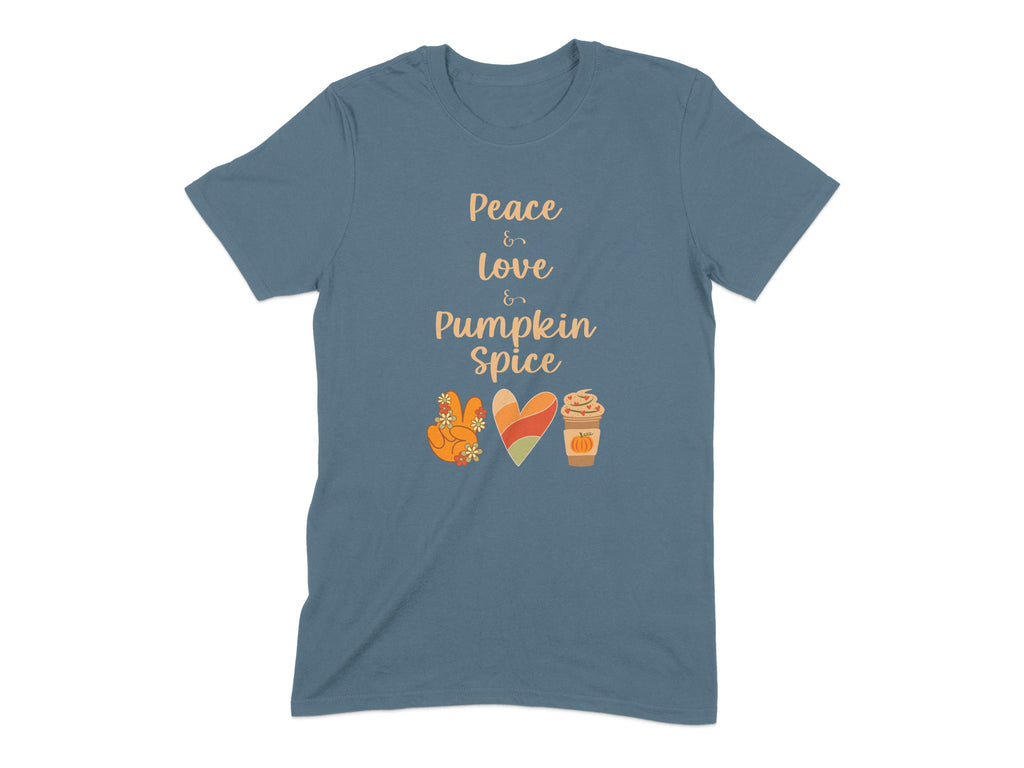 Peace Love Pumpkin Spice Themed Graphic Tee product type