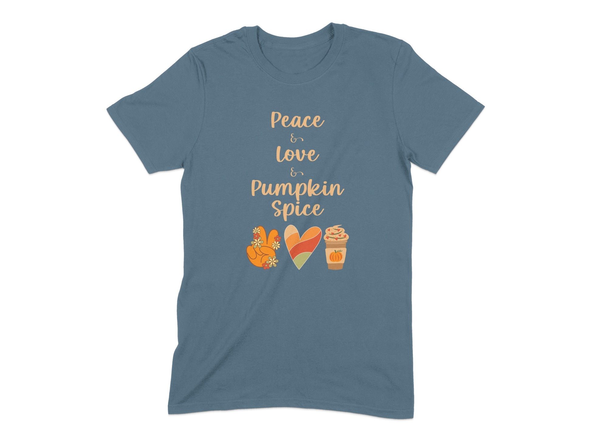 Peace Love Pumpkin Spice Themed Graphic Tee product type