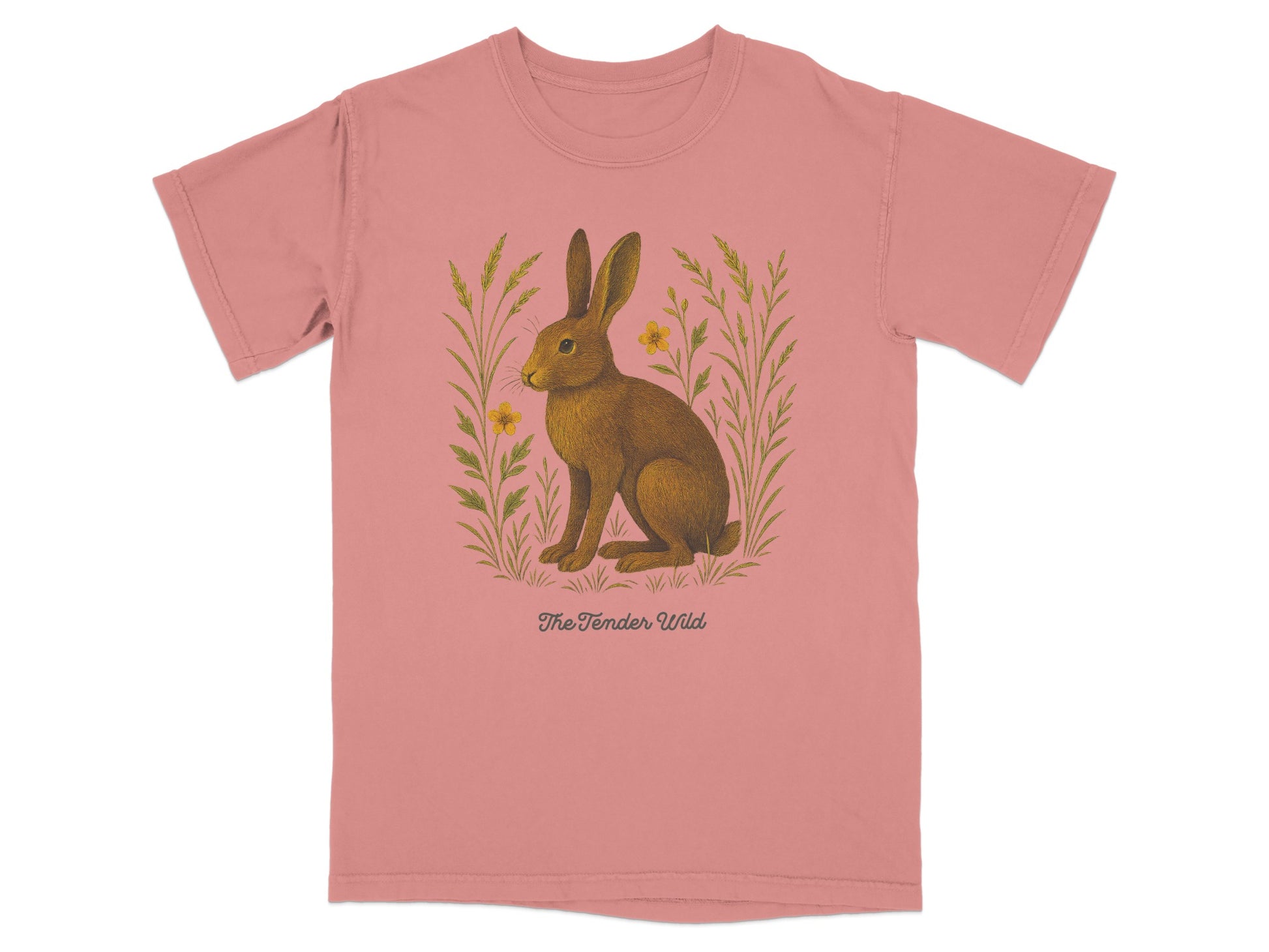 Adorable Rabbit with Floral Design T-Shirt Product
