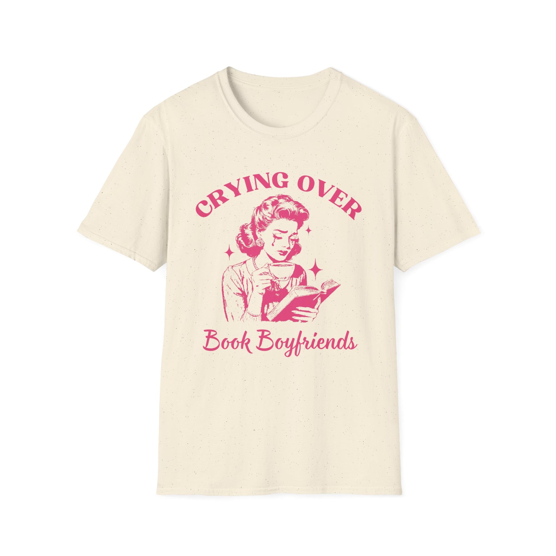 Crying Over Book Boyfriends, Book Lovers Gift, Plus Size, Unisex Softstyle T-Shirt