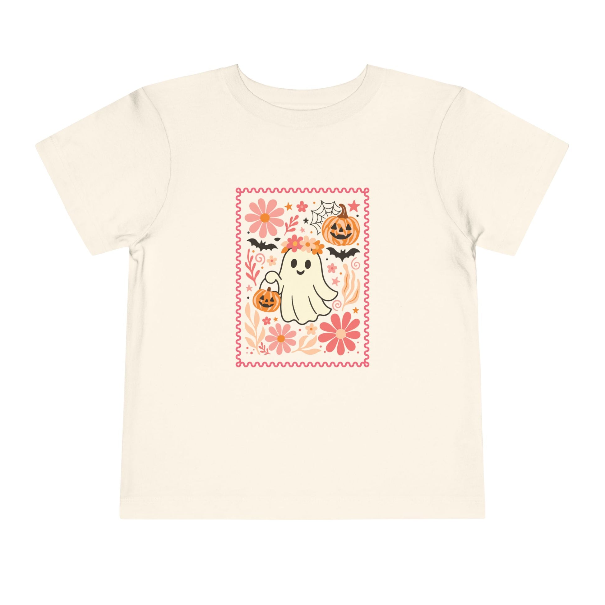 Cute Halloween Toddler Tee, Ghost and Pumpkin Design, Toddler Halloween