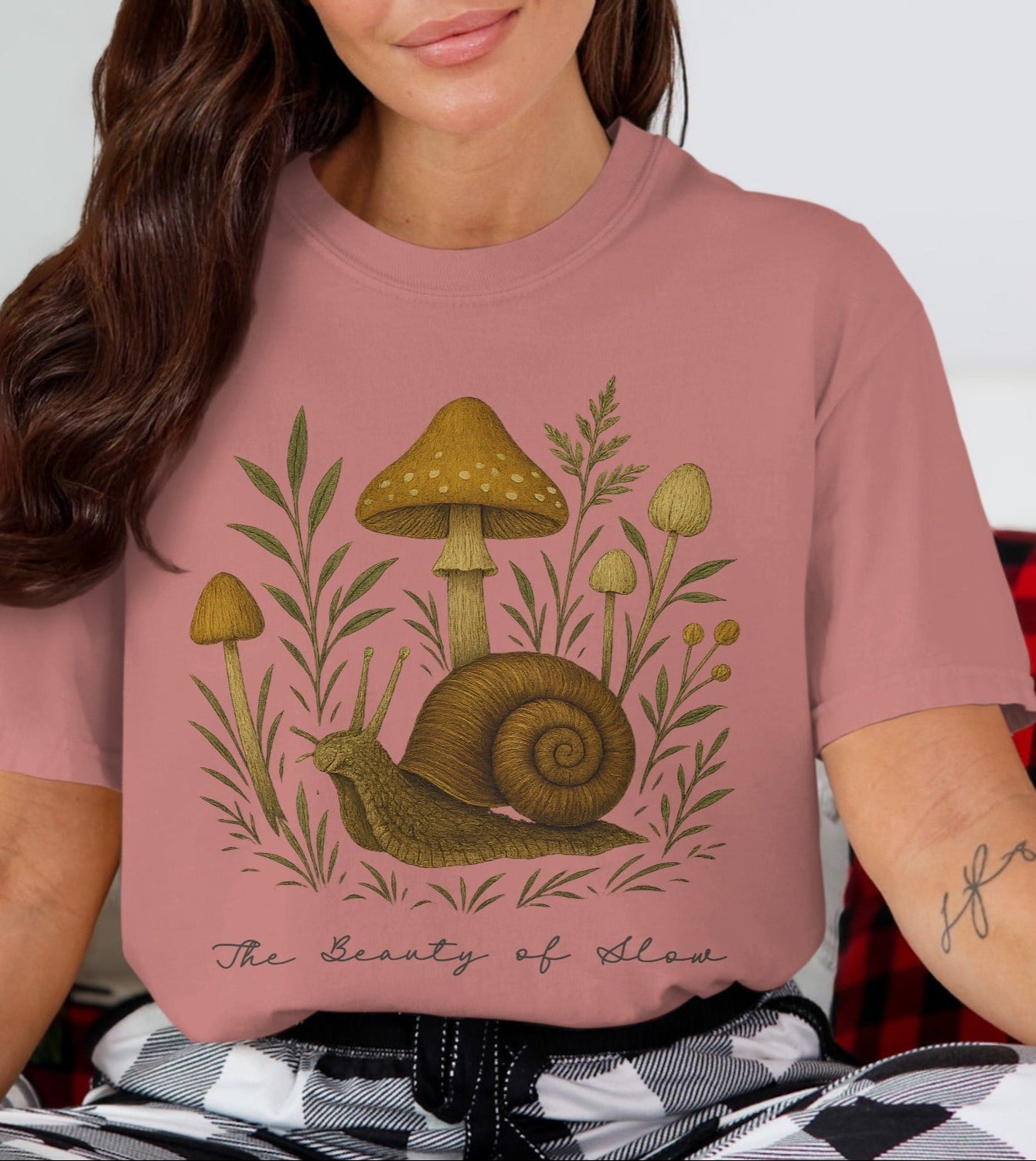 The Beauty of Slow Detailed Mushroom and Snail Shirt product type