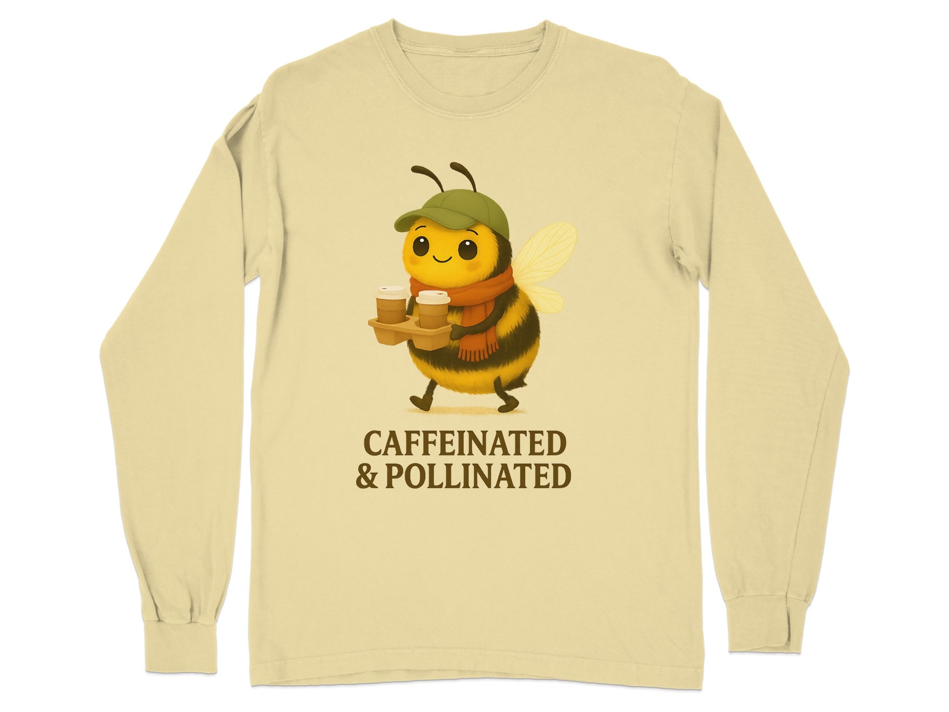 Caffeinated and Pollinated Bee Long Sleeve Shirt product type