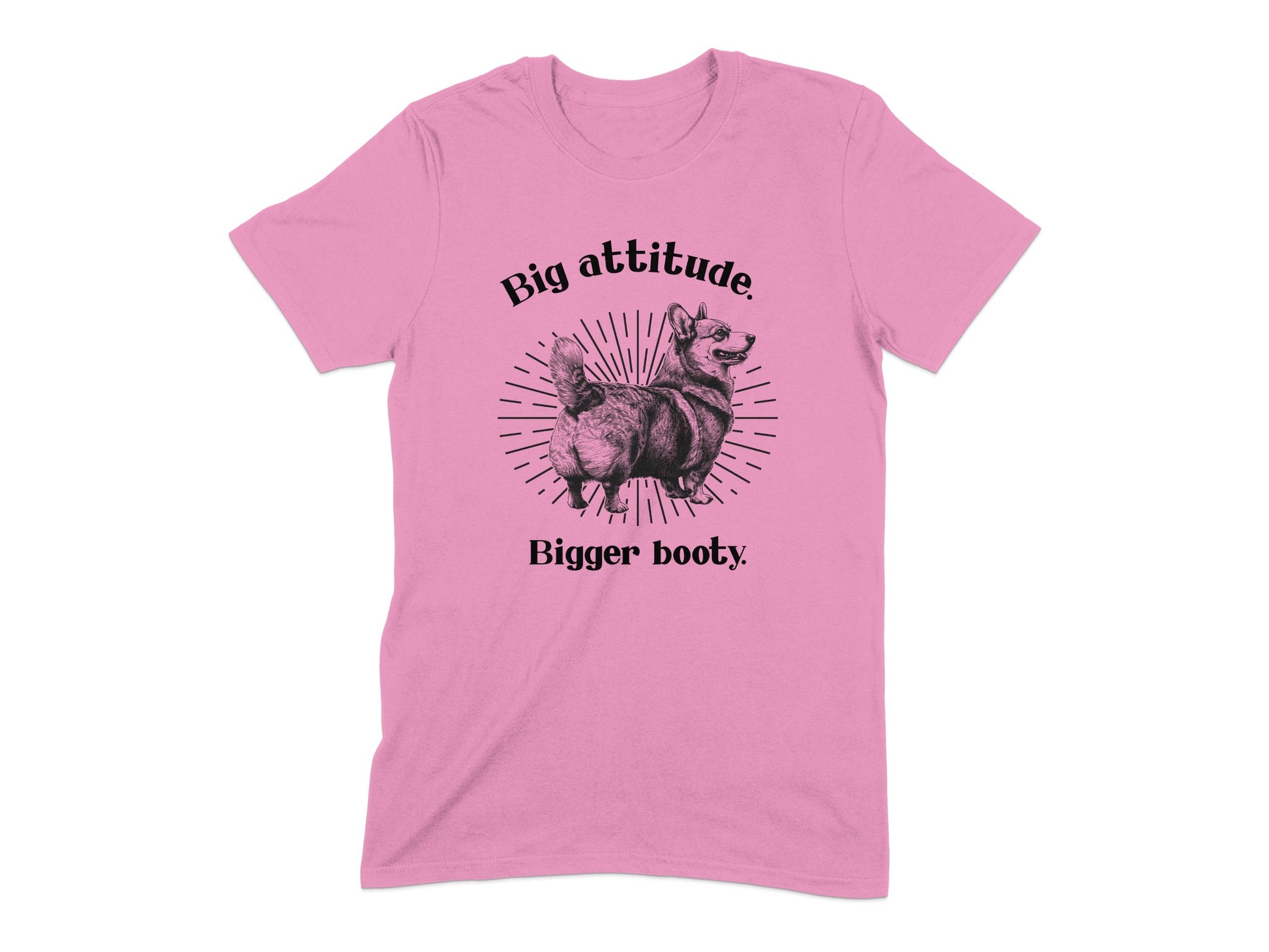 Big Attitude Bigger Booty Graphic Casual Shirt product type