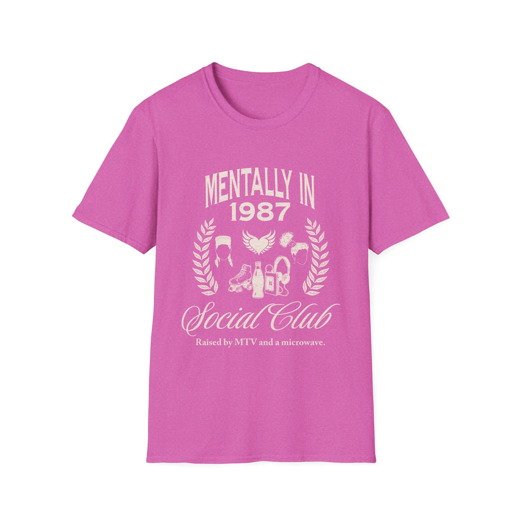 Social Club T-Shirt 1987, Funny Gen X Graphic Tee, 80s Kids, XS-Plus Size