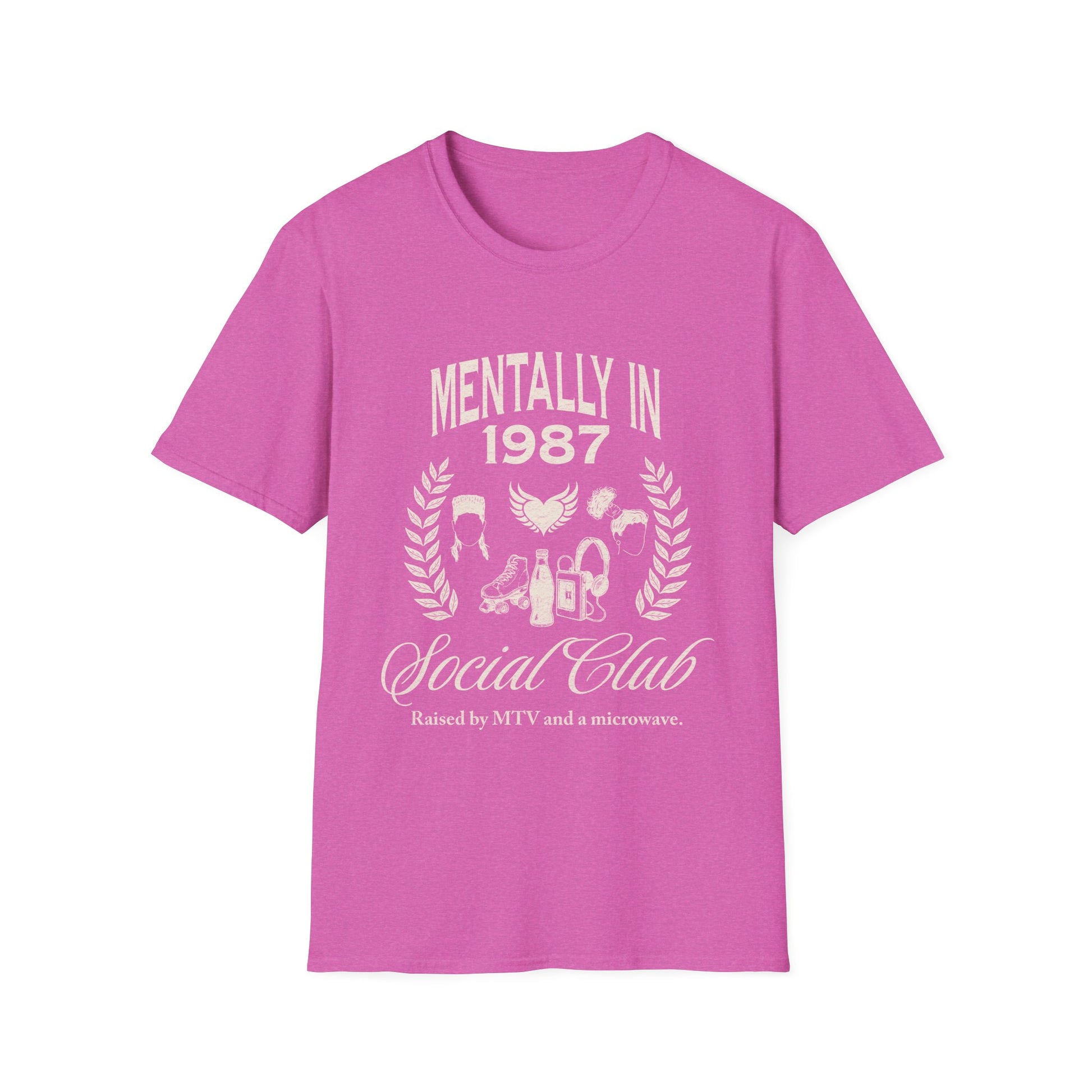 Social Club T-Shirt 1987, Funny Gen X Graphic Tee, 80s Kids, XS-Plus Size
