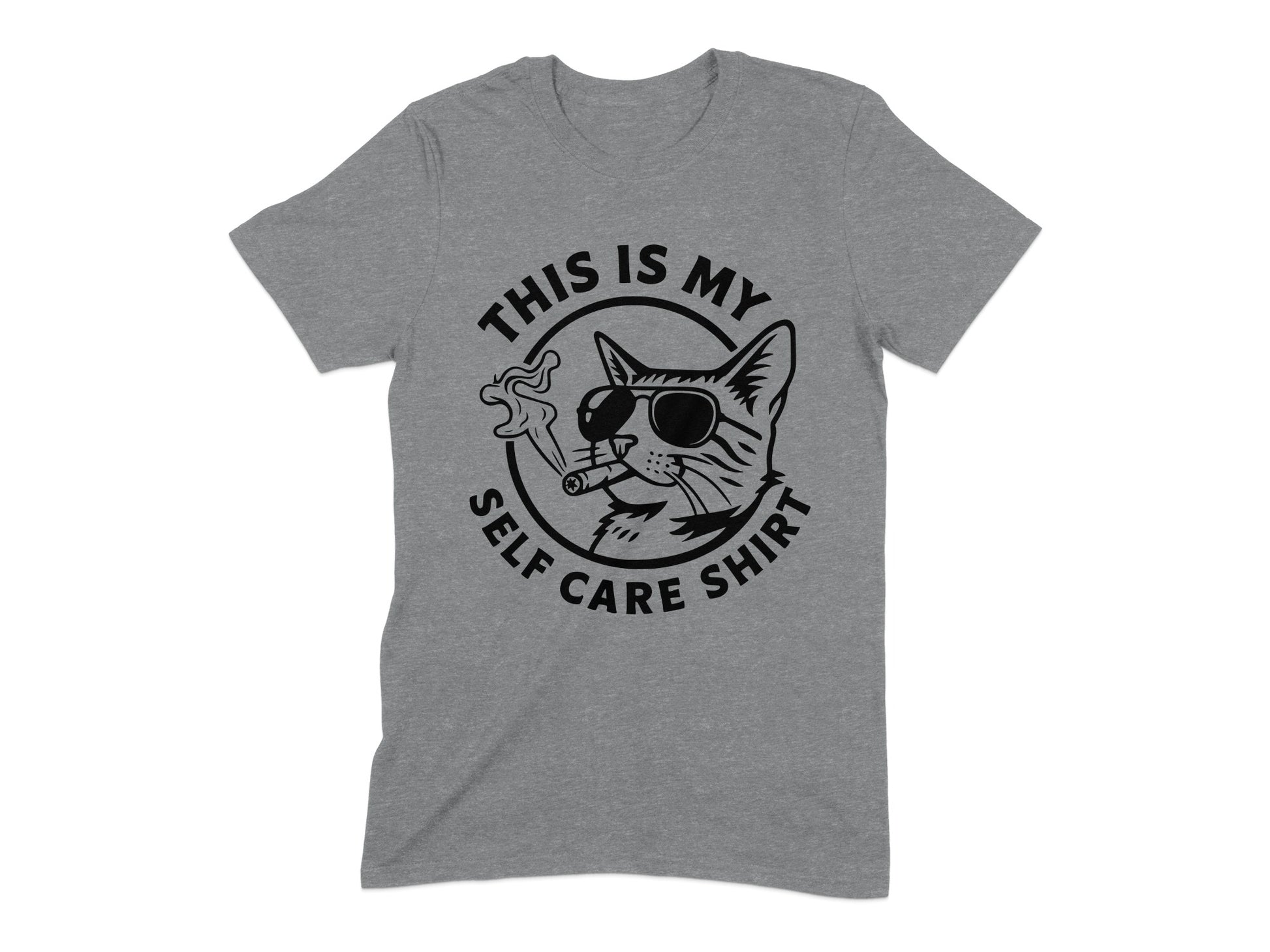 This Is My Self Care Shirt Cat Sunglasses Graphic Shirt product type