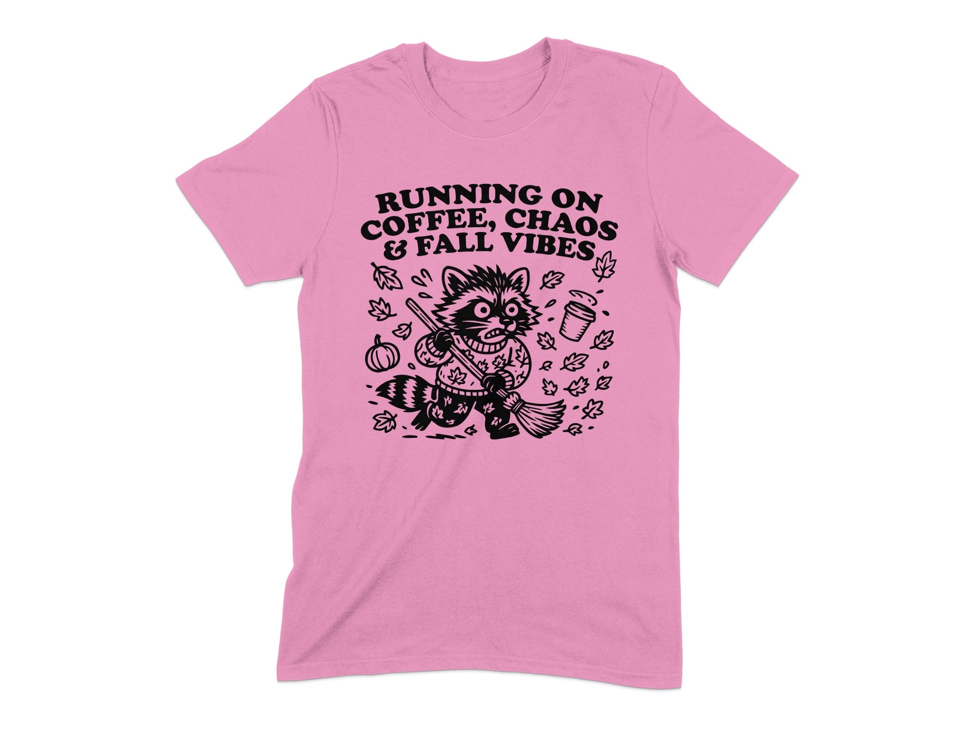 Running on Coffee Chaos Fall Vibes T-shirt product type