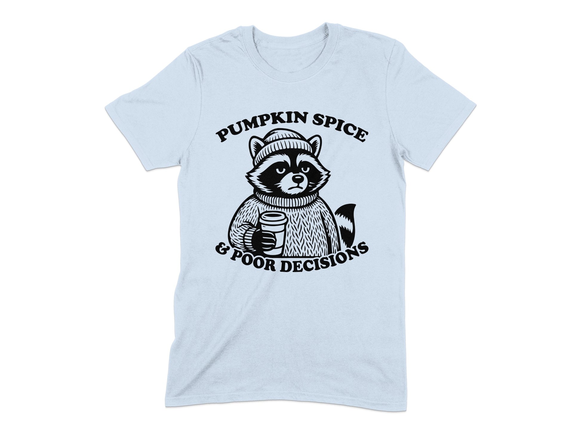 Pumpkin Spice Poor Decisions Raccoon Graphic Tee product type