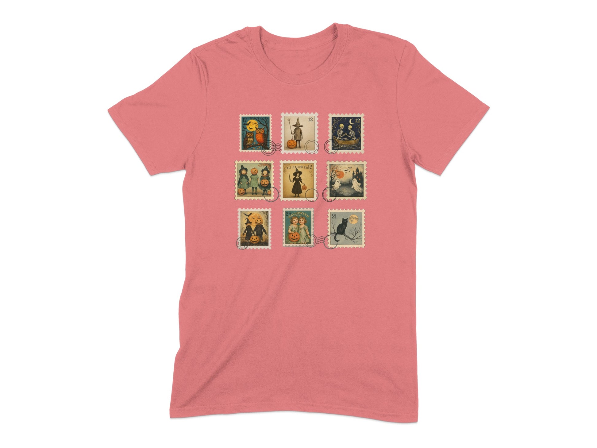 Vintage Postage Stamp Print Casual T-shirt product