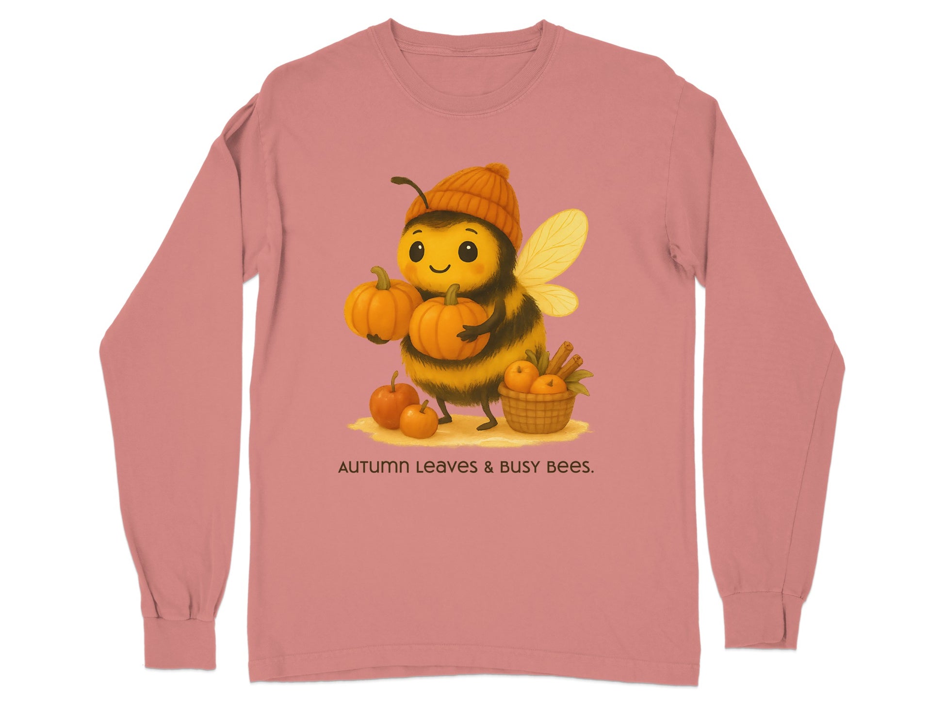Autumn Leaves and Busy Bees Long Sleeve Shirt Product