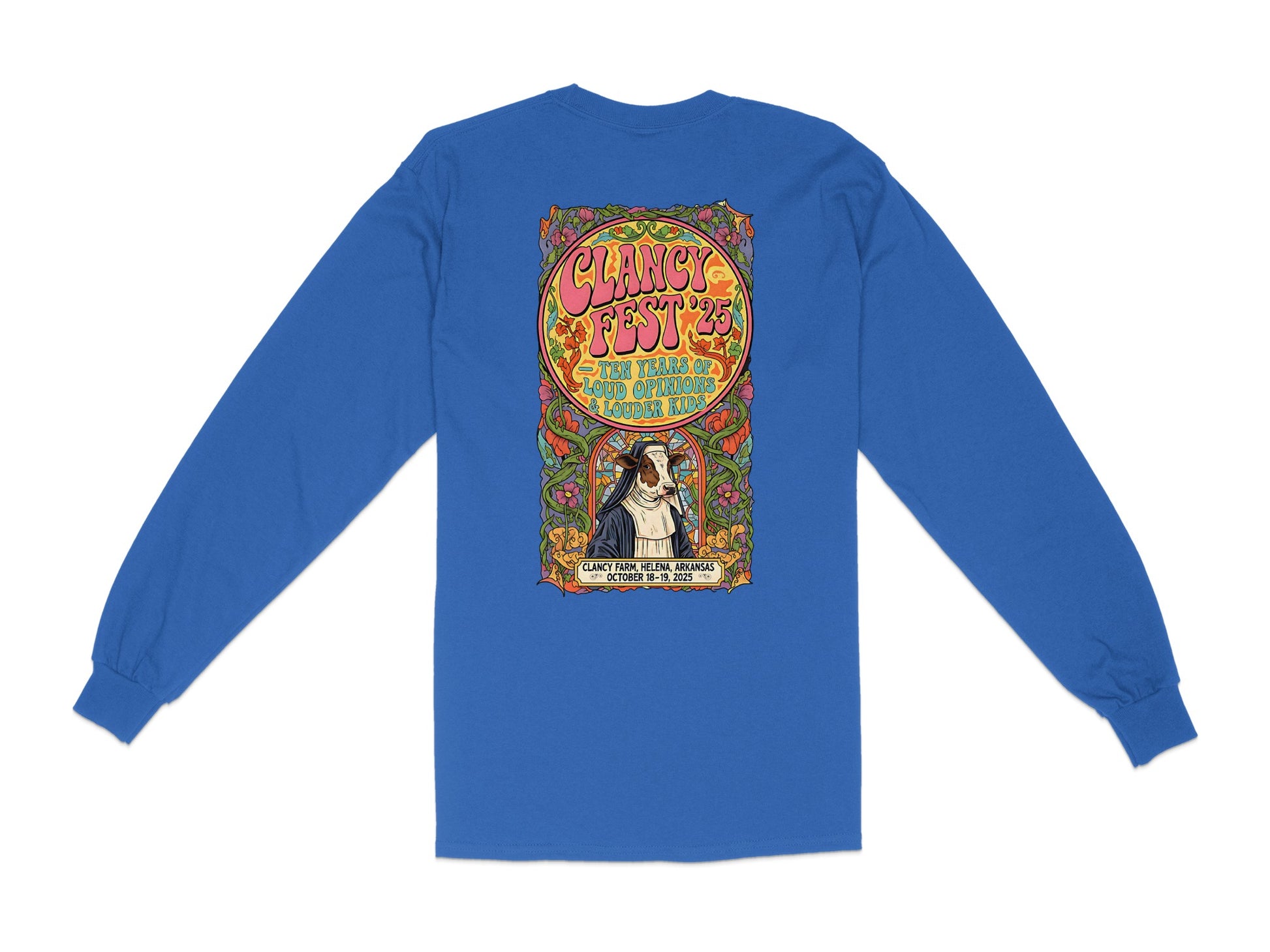 Clancy Fest 25 Blue Long Sleeve Festival Shirt product