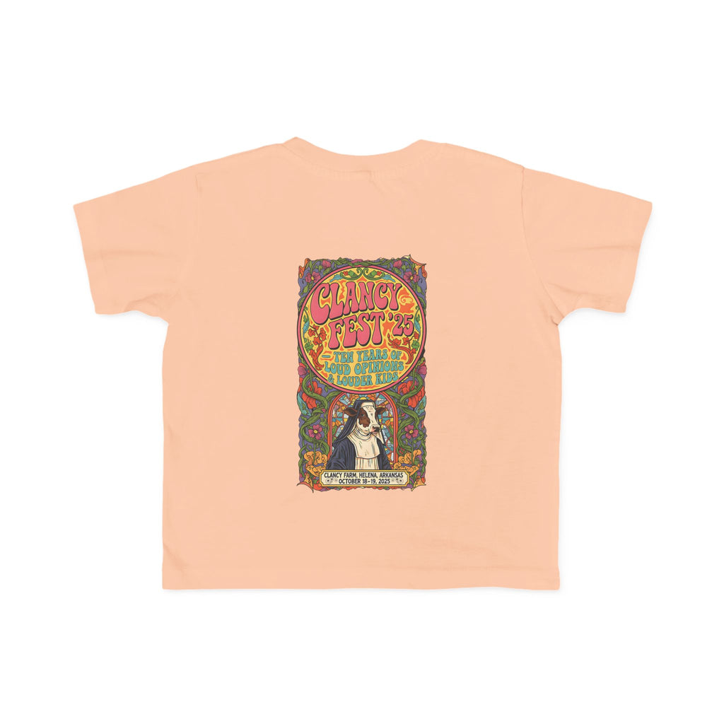 Custom ClancyFest 25 Toddler Short-Sleeve Light-Weight 100% Cotton T-Shirt, 2T-6T