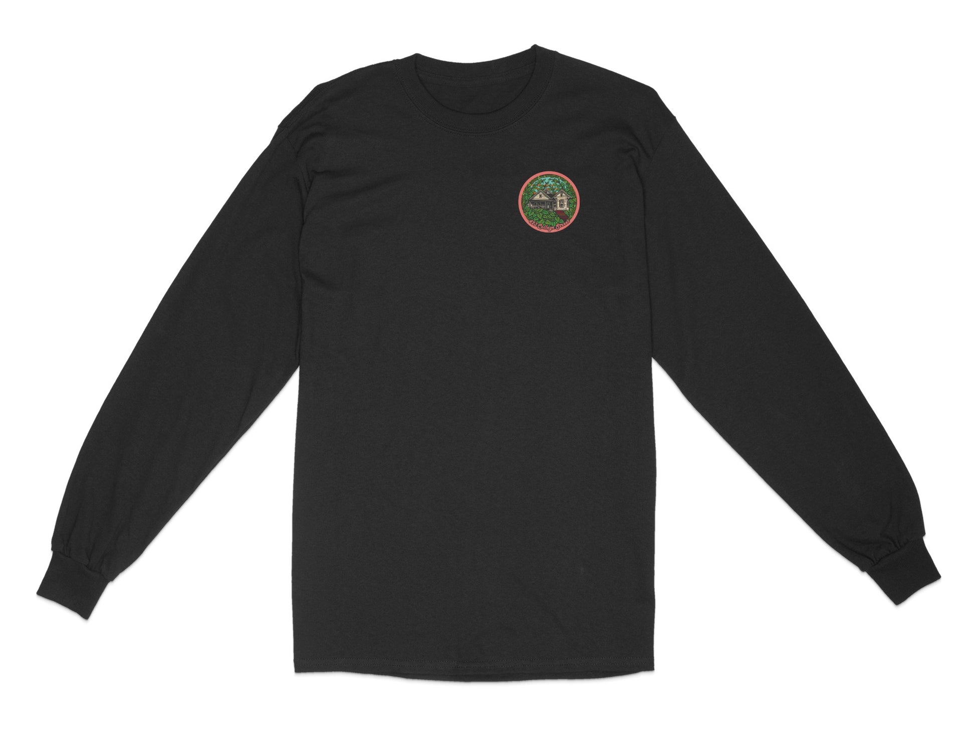 Stylish Black Long Sleeve Graphic T-Shirt product