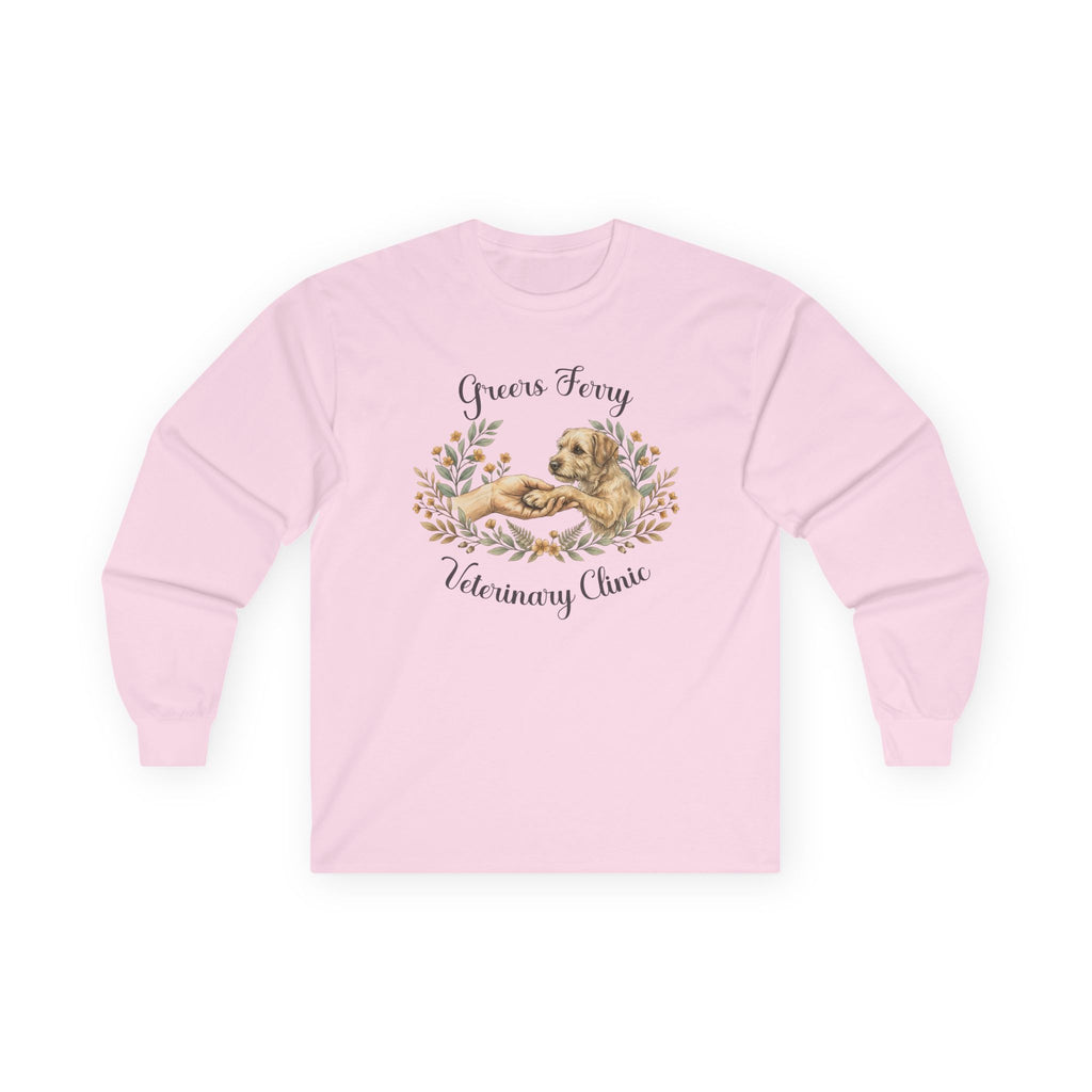 "Greers Ferry Veterinary Clinic" Cat & Dog Floral Long sleeve T-Shirt 2