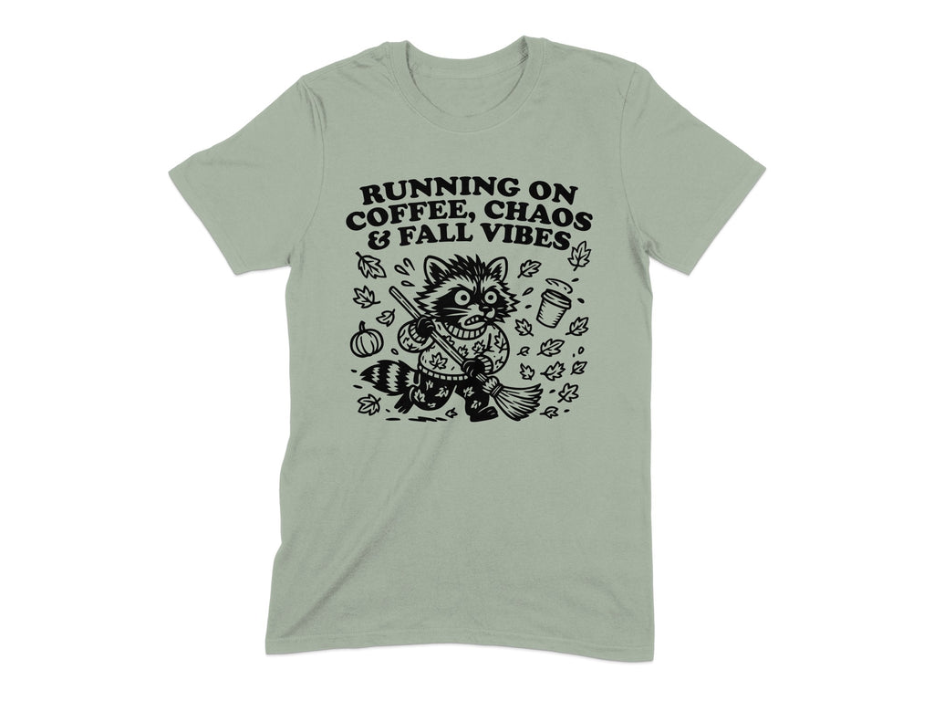 Running On Coffee Chaos Fall Vibes Graphic T-shirt product type
